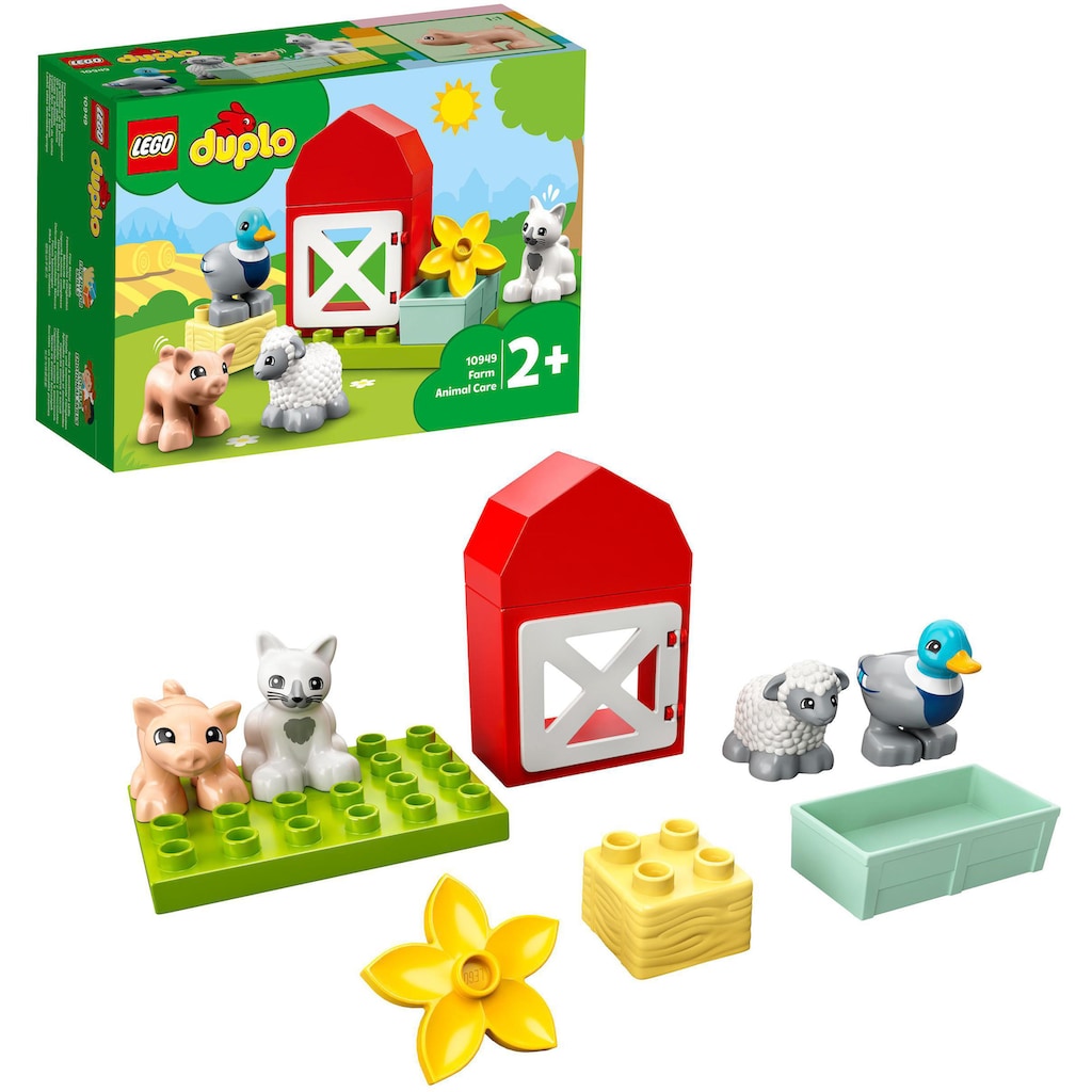 LEGO® Konstruktionsspielsteine »Tierpflege auf dem Bauernhof (10949), LEGO® DUPLO® Town«, (11 St.)