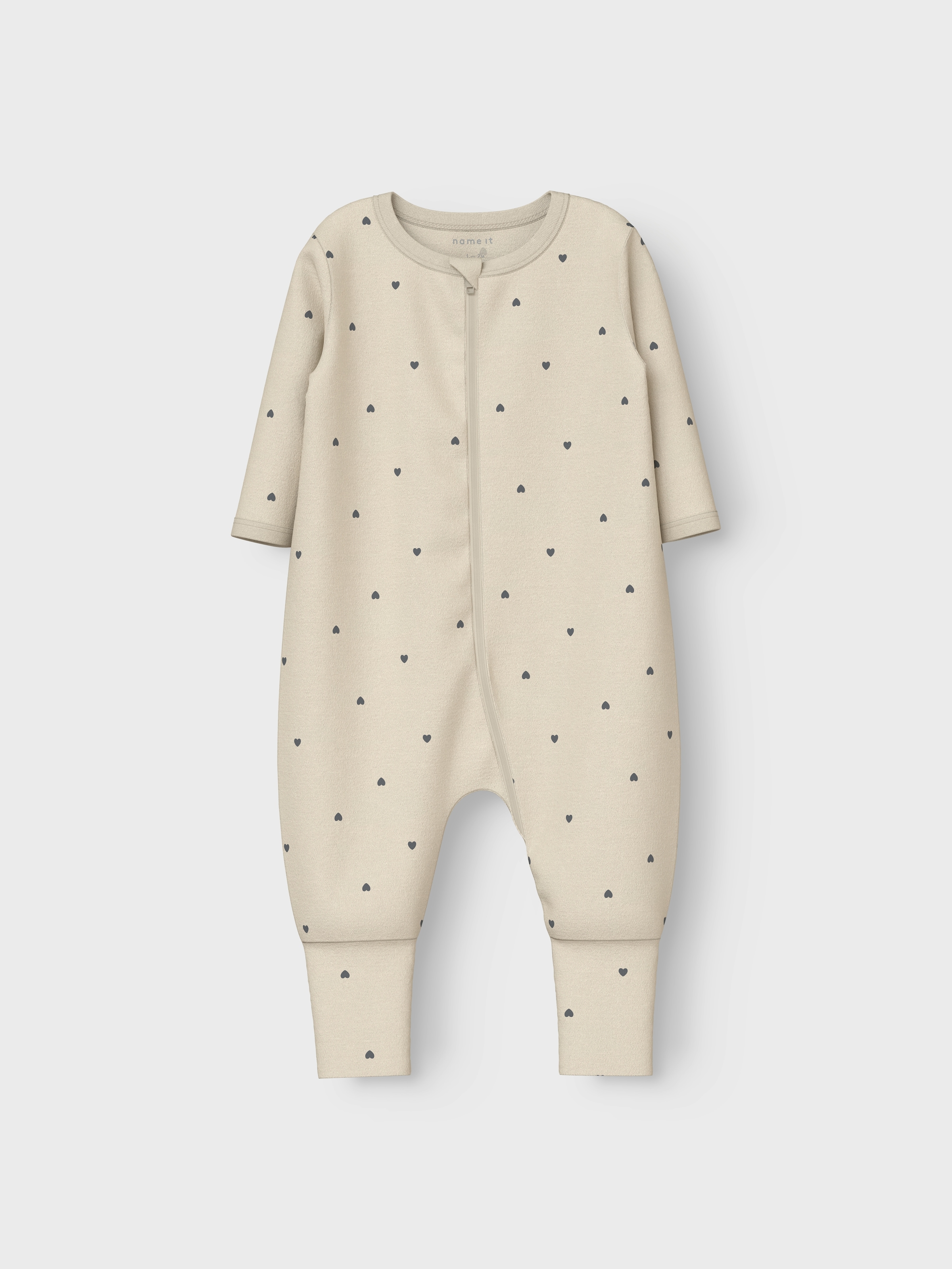 Name It Pyjama »NBFNIGHTSUIT 2P ZIP FF HEART NOOS«, (Packung, 2 tlg.)