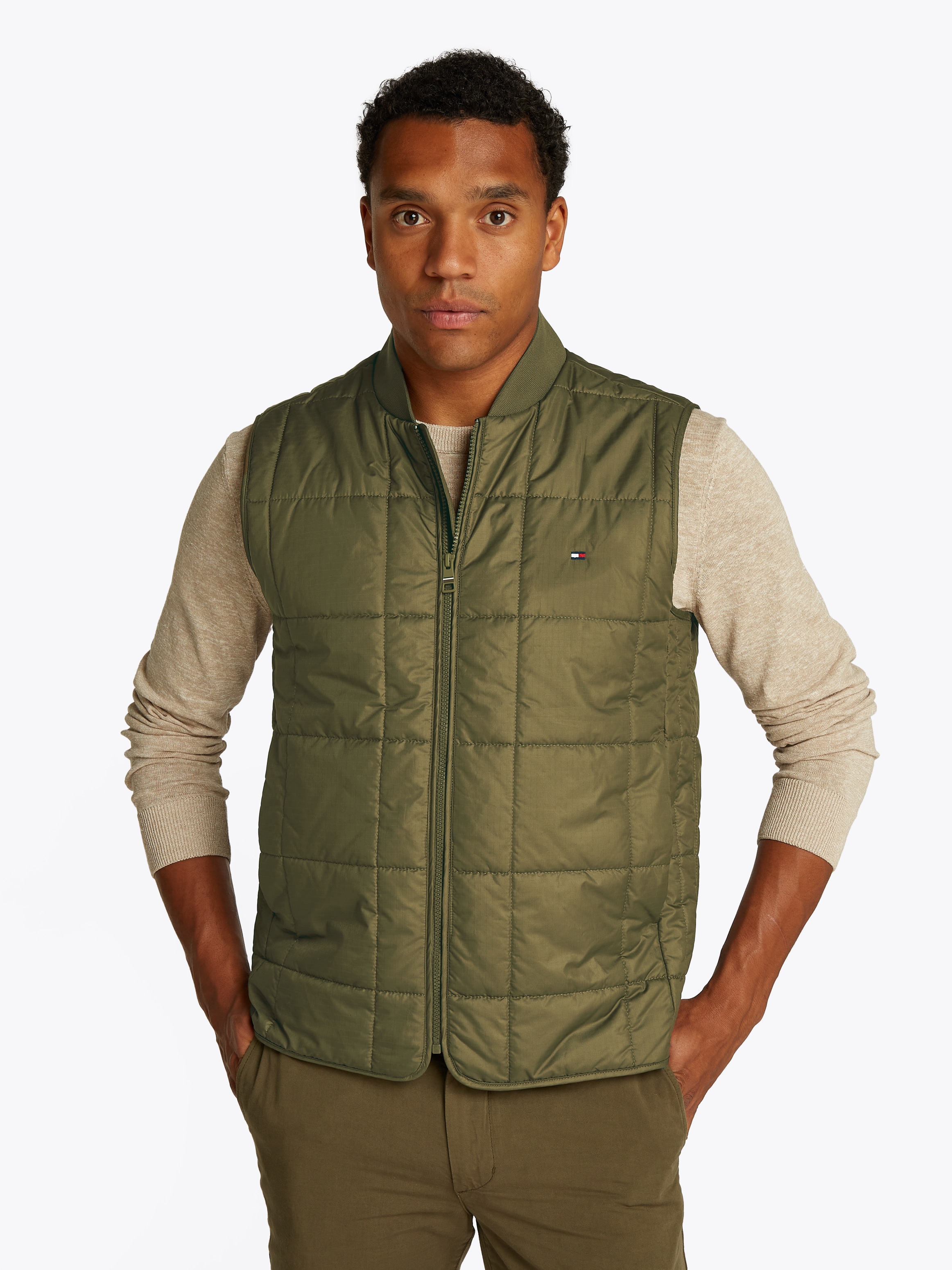 Tommy Hilfiger Steppweste »SQUARE QUILTED VEST« Mit Rundhalsausschnitt