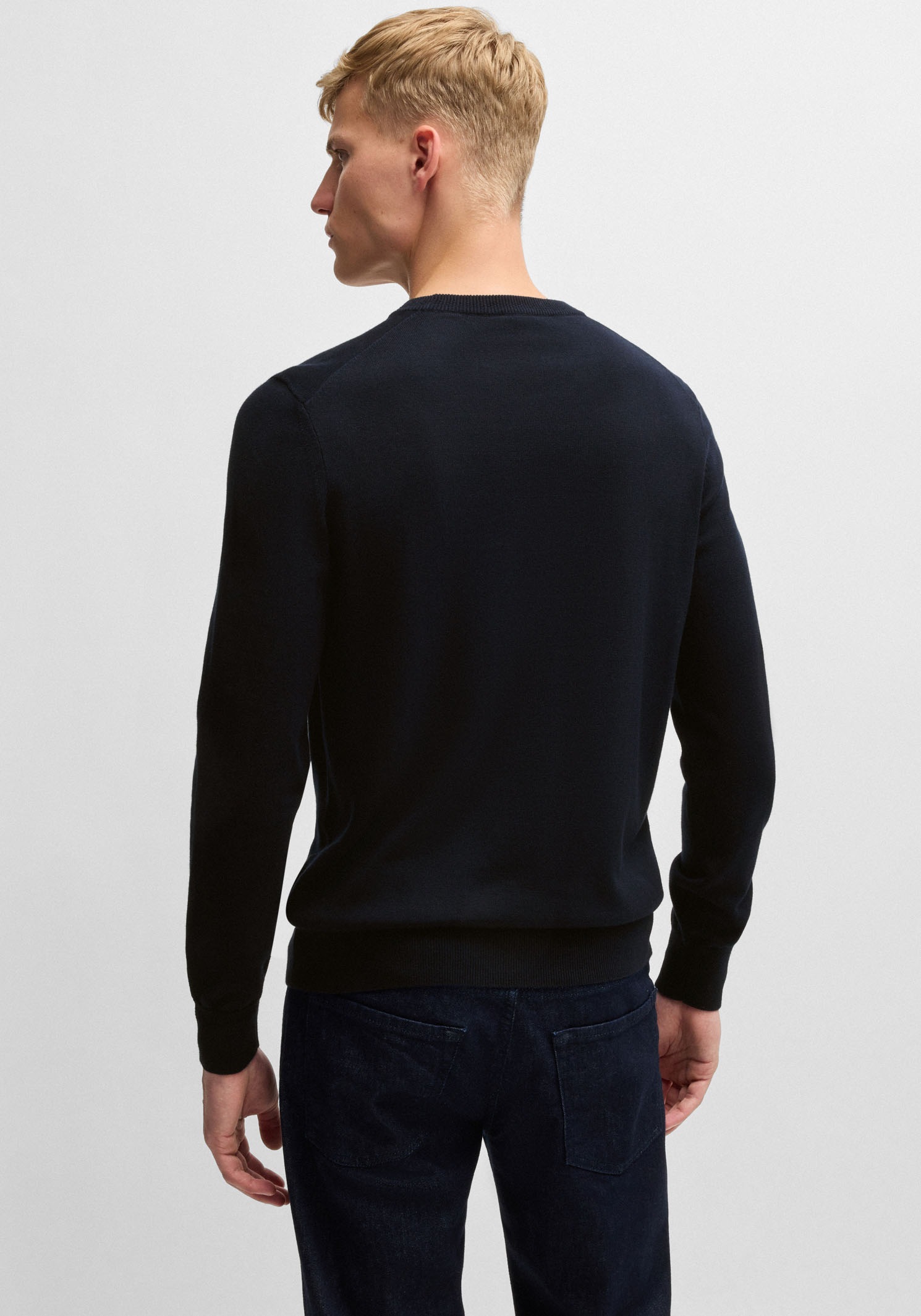 BOSS ORANGE Strickpullover »Kanovano«, mit Rundhalsausschnitt