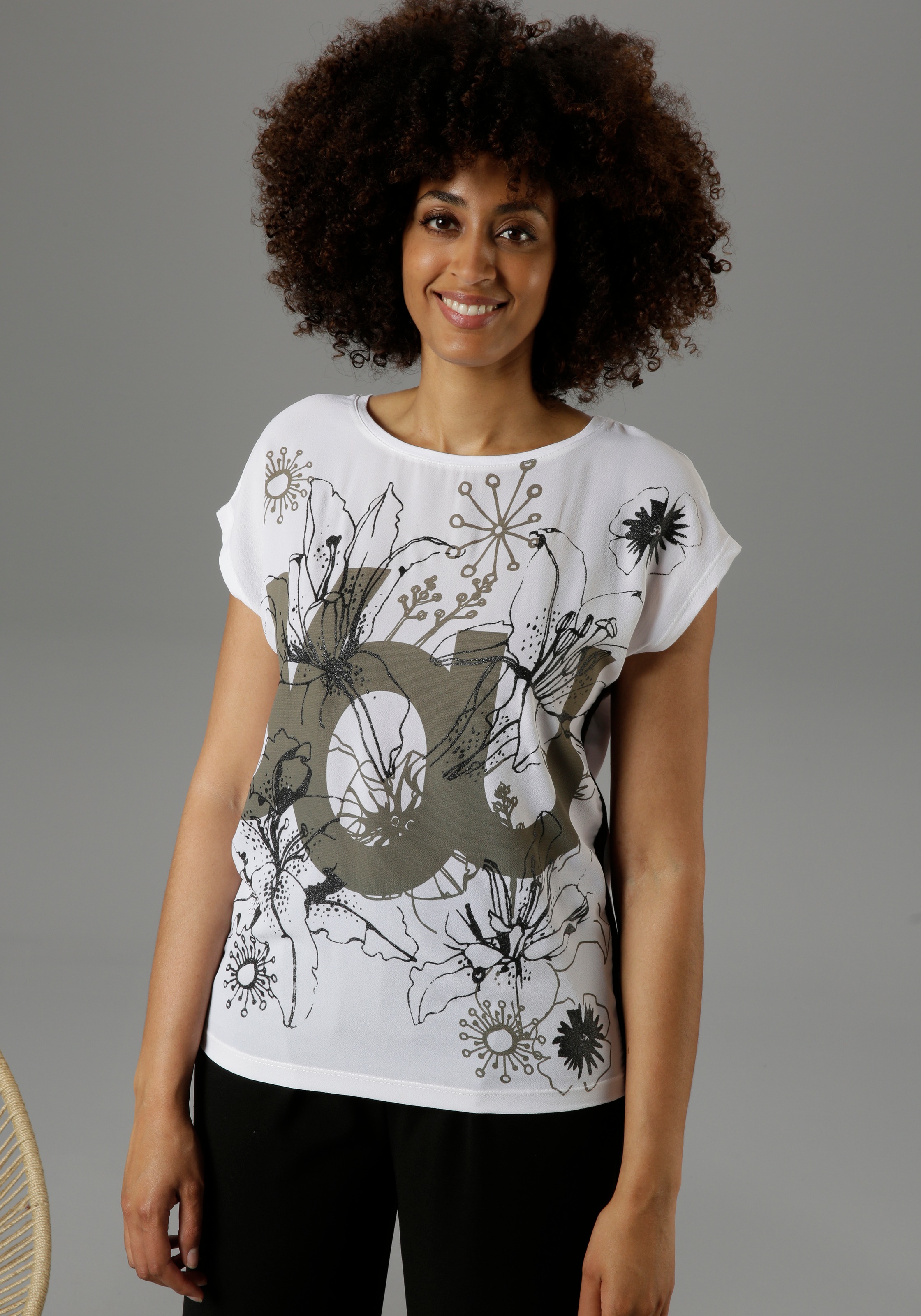 Image of Ackermann - Aniston SELECTED Blusenshirt, mit Galonstreifen in der Seitennaht einkaufen bei Ackermann Versand Schweiz