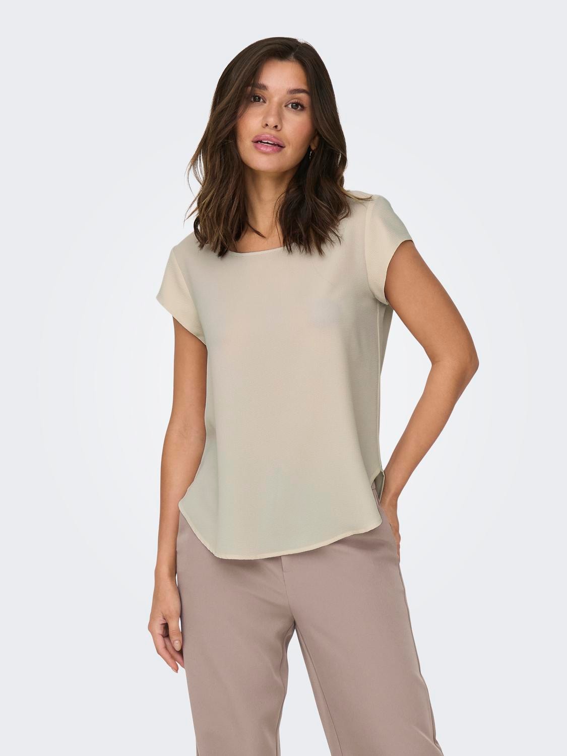 Kurzarmbluse »ONLVIC S/S SOLID TOP NOOS PTM«