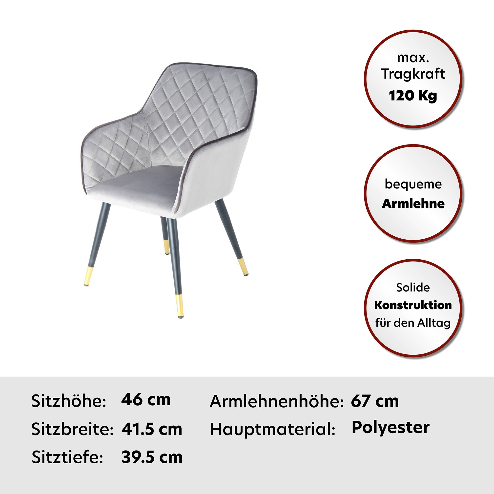 Kayoom Polsterstuhl »Stuhl Amino 525, stilvoller Design-Stuhl, elegante Optik«, 1 St., samtweicher Bezug, elegant, glamourös, elegante Optik