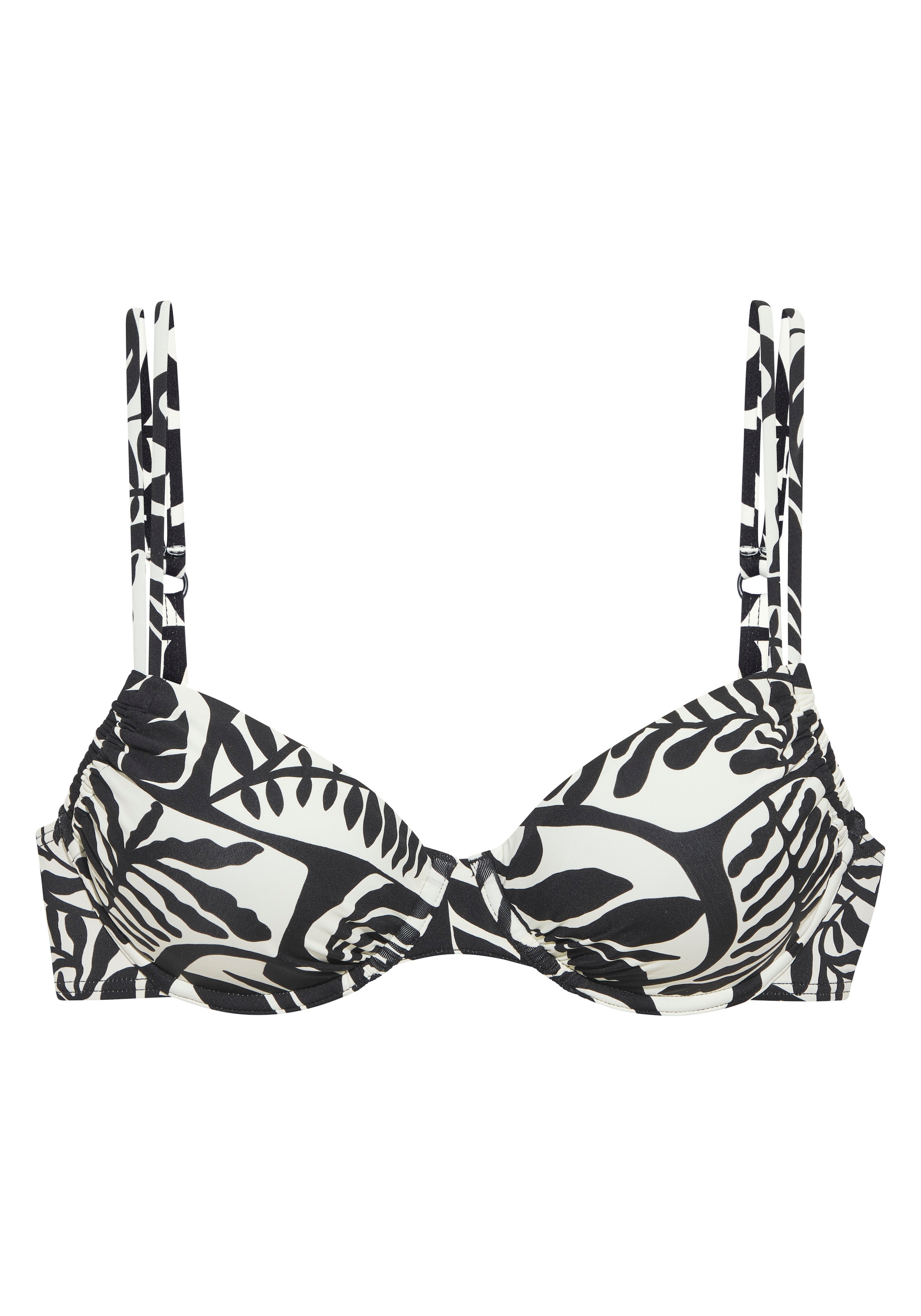 Buffalo Bügel-Bikini-Top "Jola" mit modernem Blätterdesign