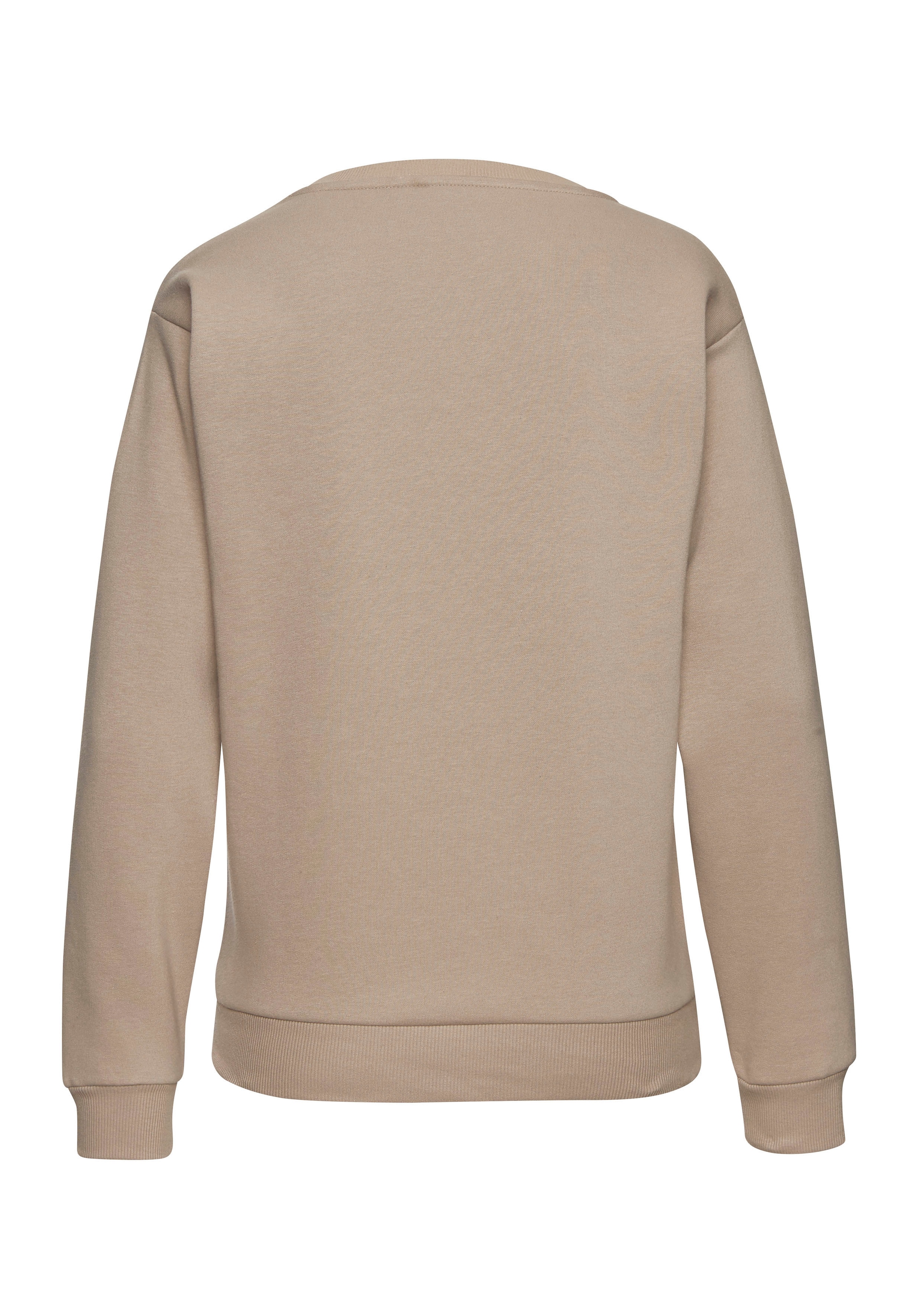 LASCANA Sweatshirt, Lounge-/Sweatshirt mit Herz-Leo-Druck, Loungewear