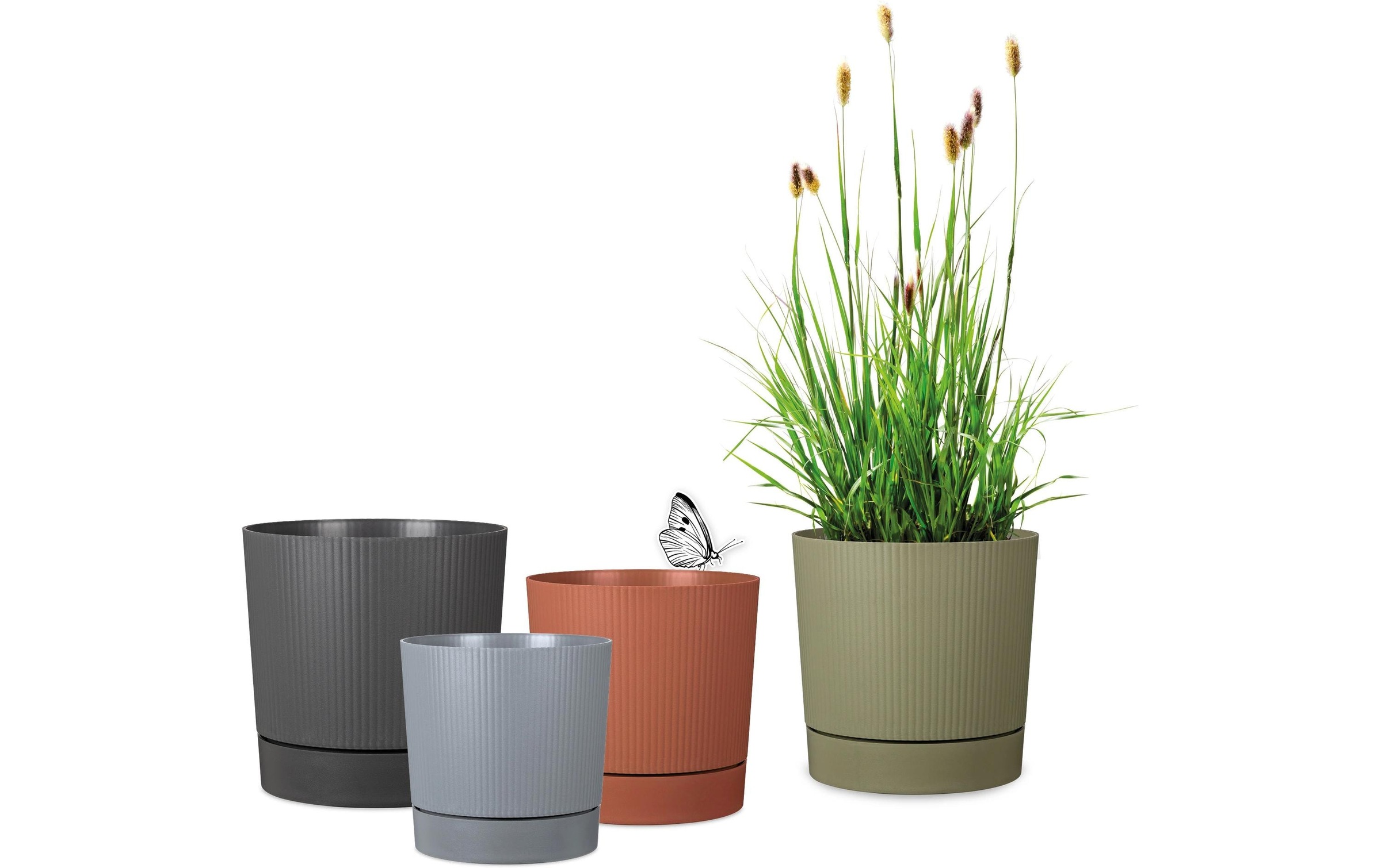 GARDEN ID Pot de fleurs auto-arrosant Lino Siena 43 L Ø47 cm
