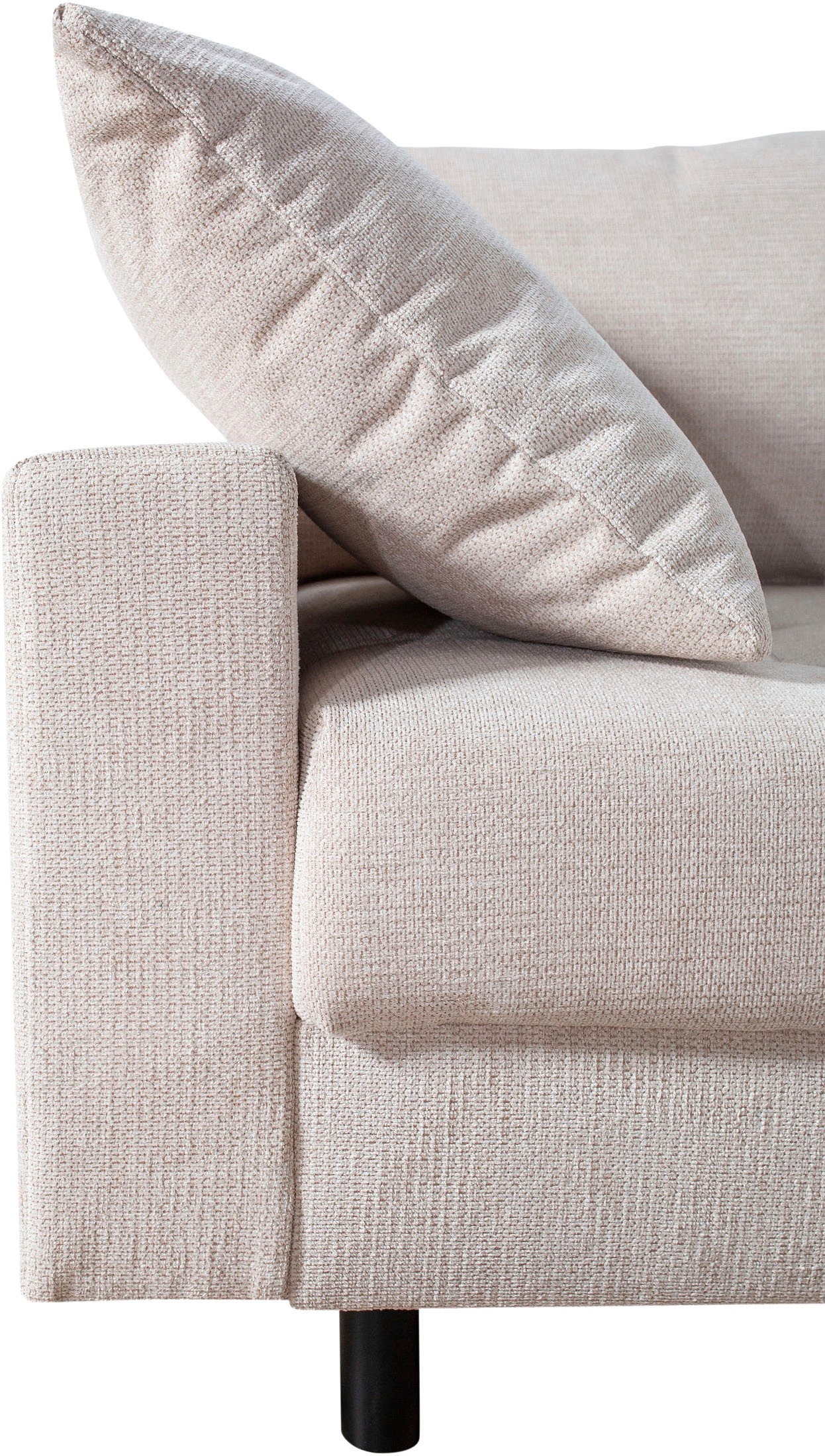 Home affaire Ecksofa »Toni L-Form«, Ottomane beidseitig montierbar, Federkern-Polsterung