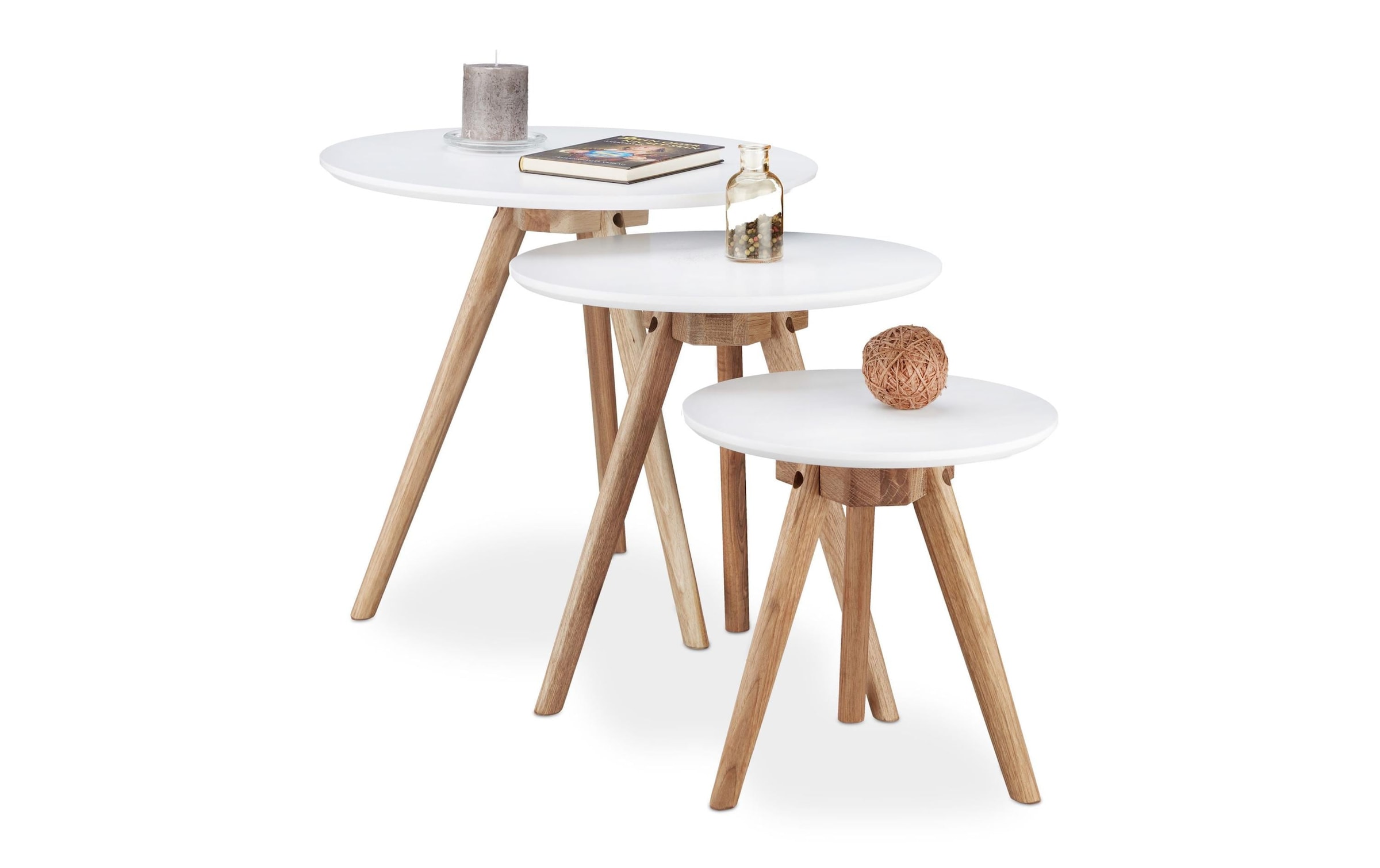 relaxdays Beistelltisch »3er Set Br«