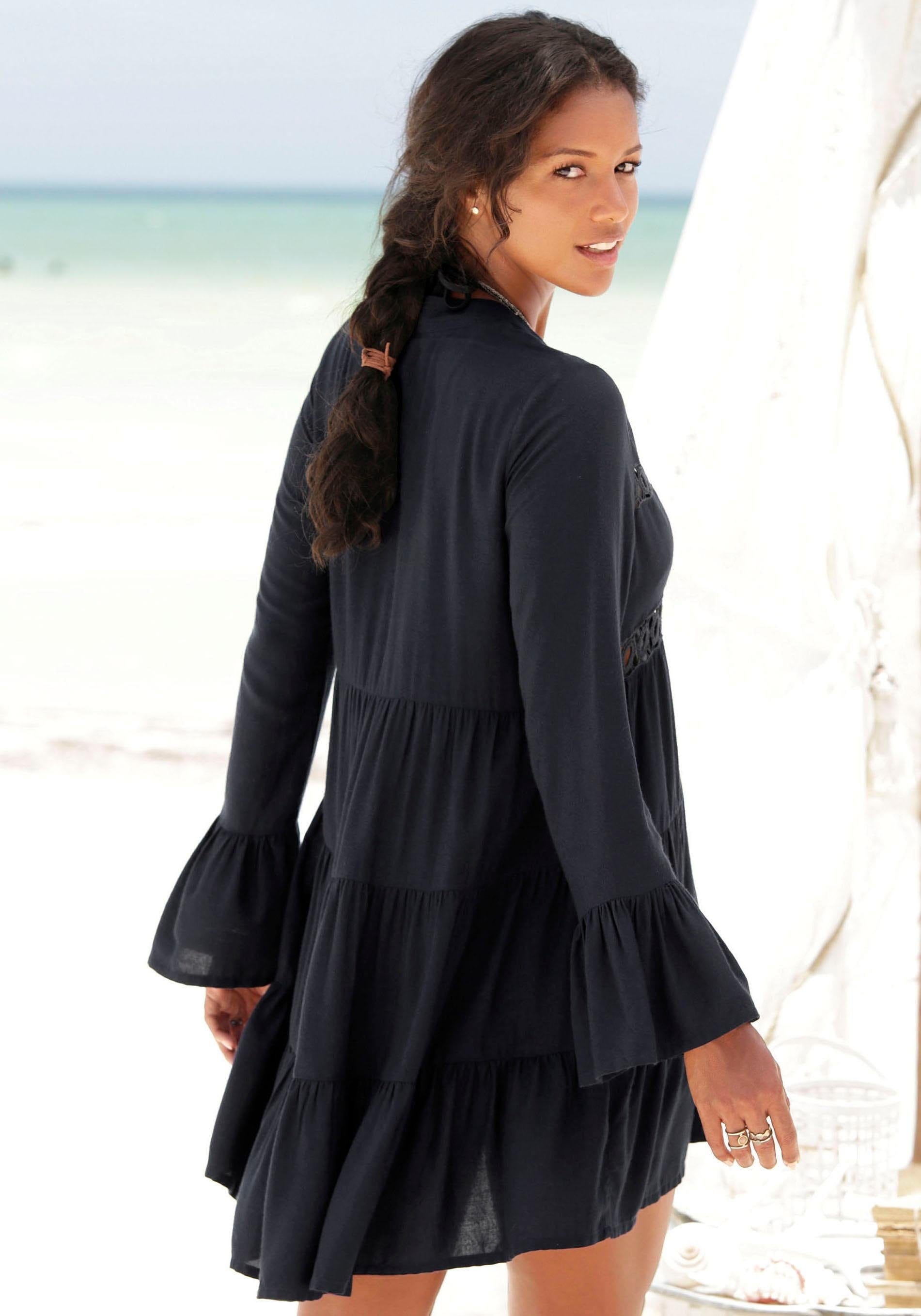 ❤ LASCANA Longbluse, mit Spitzeneinsätzen, Tunika, Blusenkleid, Strandmode  kaufen im Jelmoli-Online Shop