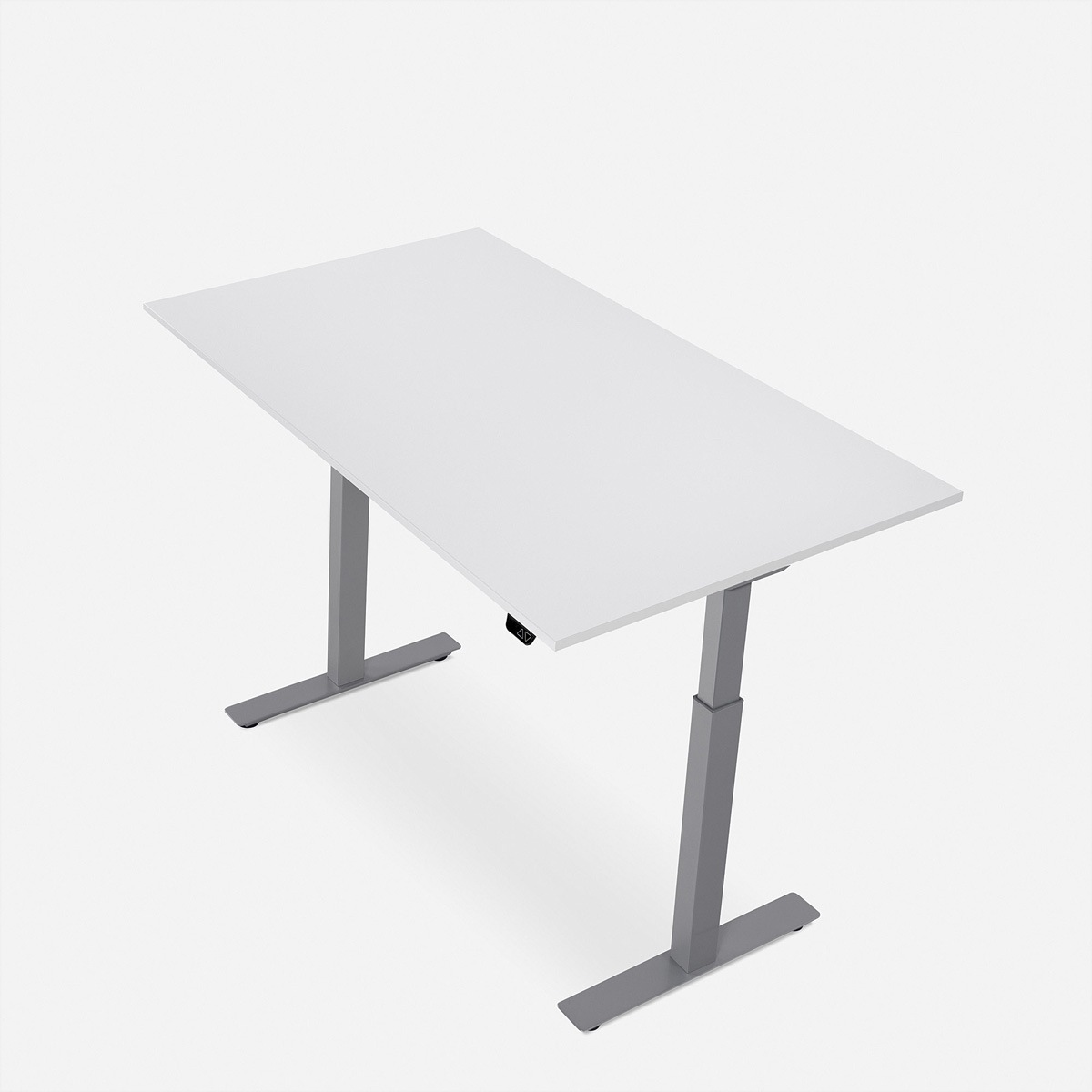 Schreibtische »WRK21 Schreibtisch Smart 160 x 80 cm, Höhenverstellbar, Weiss Uni / Grau«
