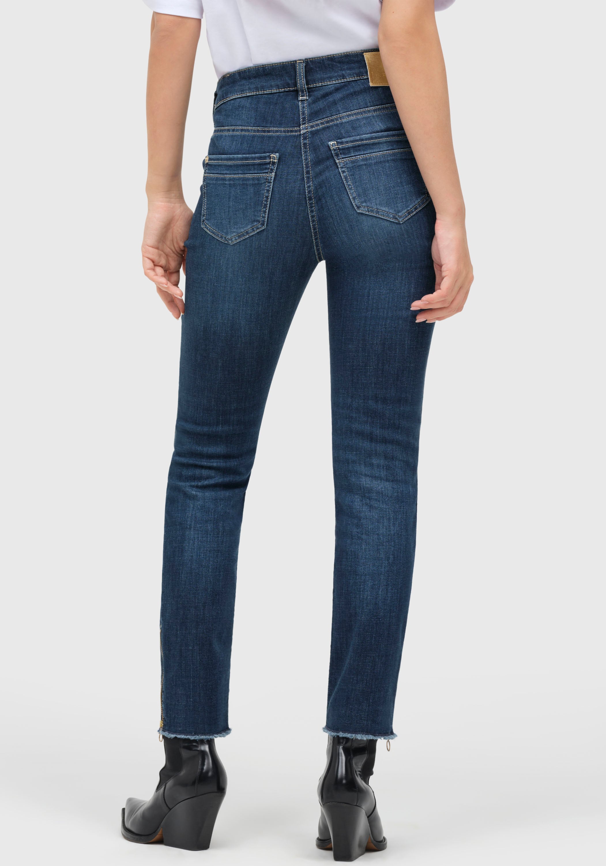 MAC Ankle-Jeans »Rich-Slim Chic«, Mit besonderer Coin-Pocket