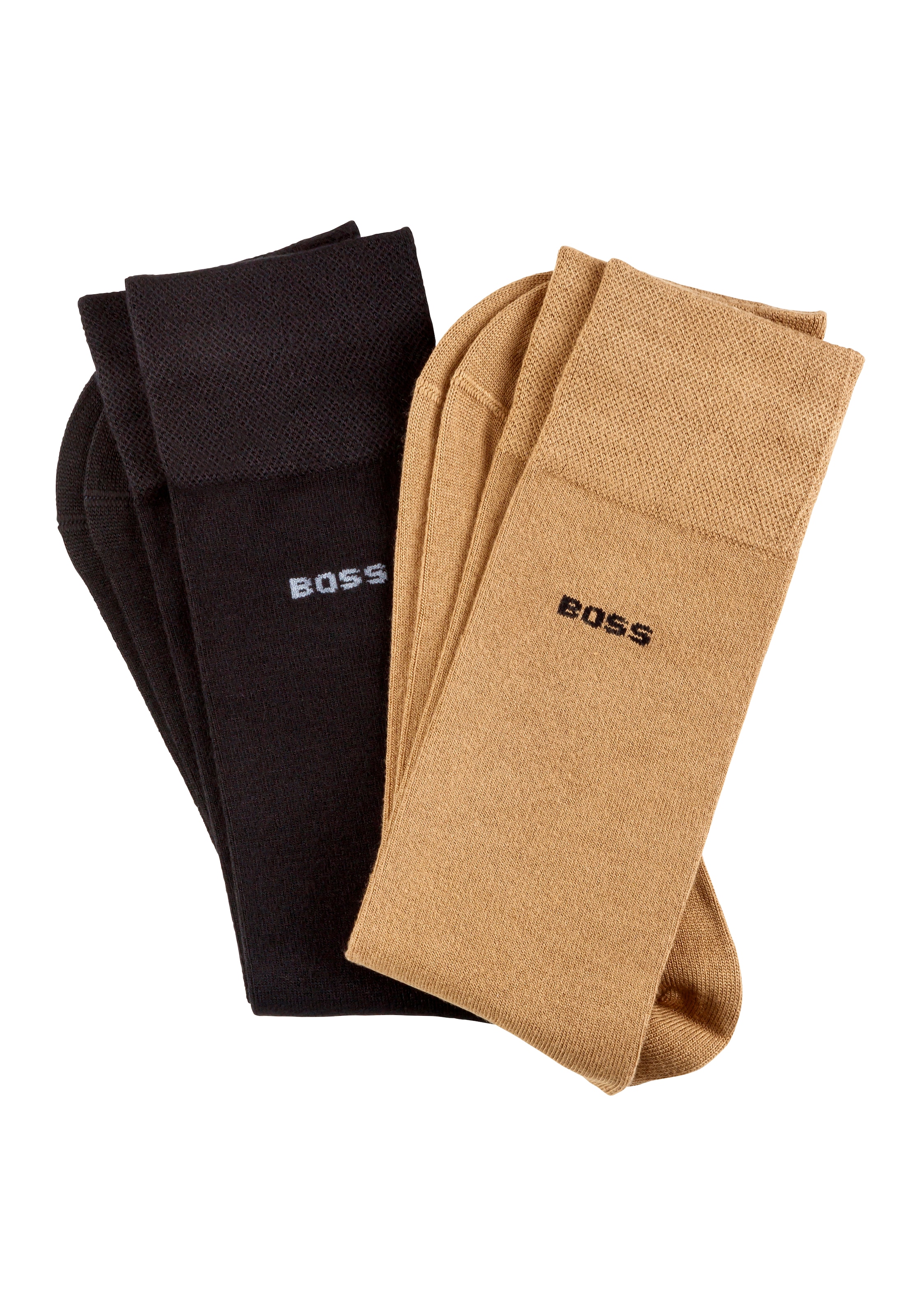 BOSS Businesssocken »2P RS Bamboo 1027«, (Packung, 2 Paar), mit Strickbündchen