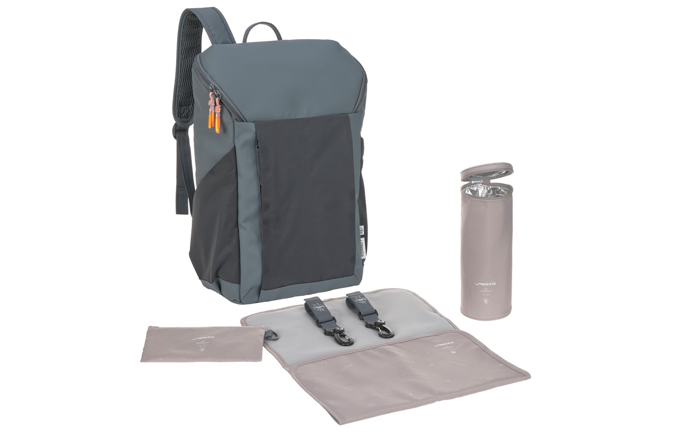LÄSSIG Wickelrucksack »Slender Up reflektierend Anthracite«