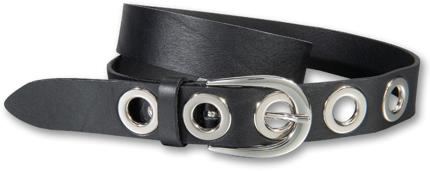 Silbergift Ledergürtel mit silberfarbener Schliesse