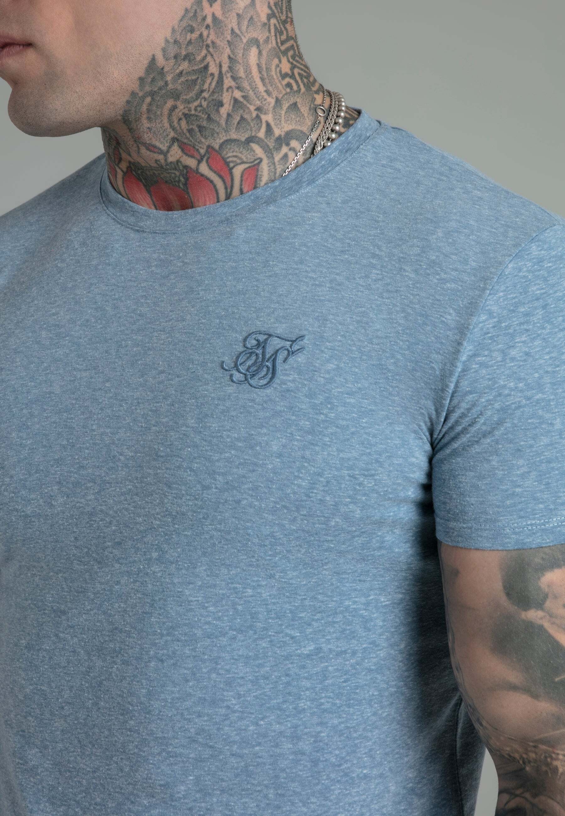 Siksilk T-Shirt »Siksilk T-Shirt Marl T-Shirt in Blue«