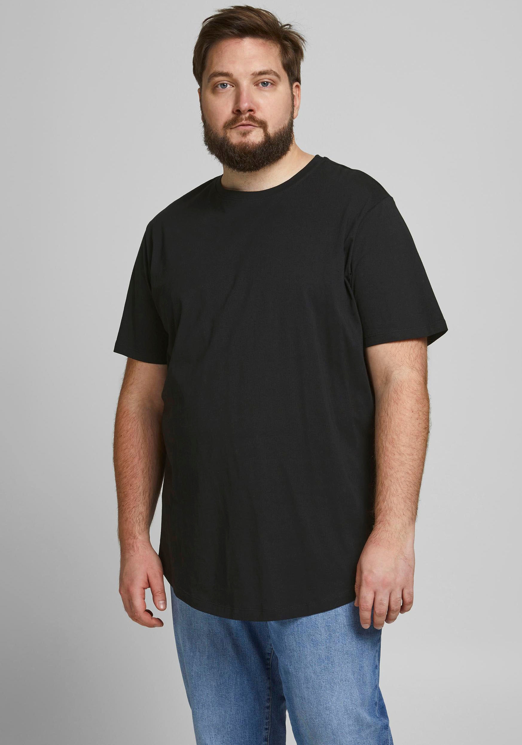 Jack & Jones PlusSize T-Shirt »NOA TEE«, mit abgerundetem Saum, bis Grösse 6XL