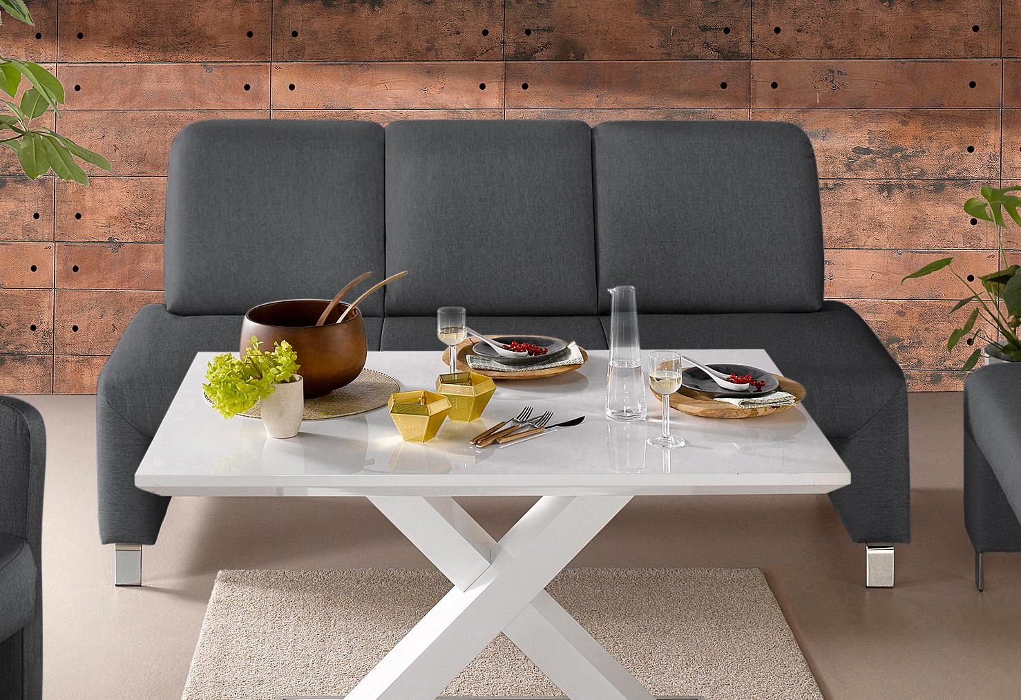 exxpo - sofa fashion Polsterbank »Intenso, Sitzbank, Breite 162 cm, wahlweise in Leder oder Textil«, hohe Bodenfreiheit, frei im Raum stellbar, hoher Sitzkomfort