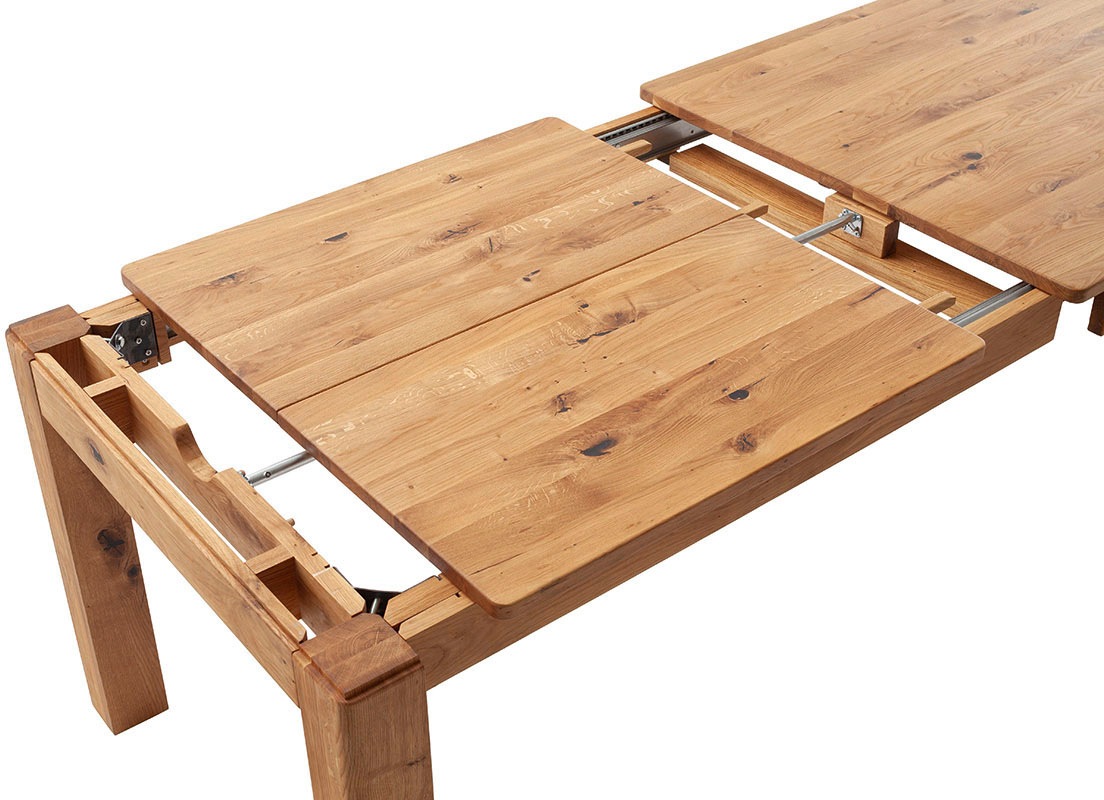 MCA furniture Esstisch »ETNA 4-Fuss Tisch«, (Einzelstück), Massivholz,durchgehende Lamelle,Stollenfuss 10x10cm,Tischplatte 2,5cm