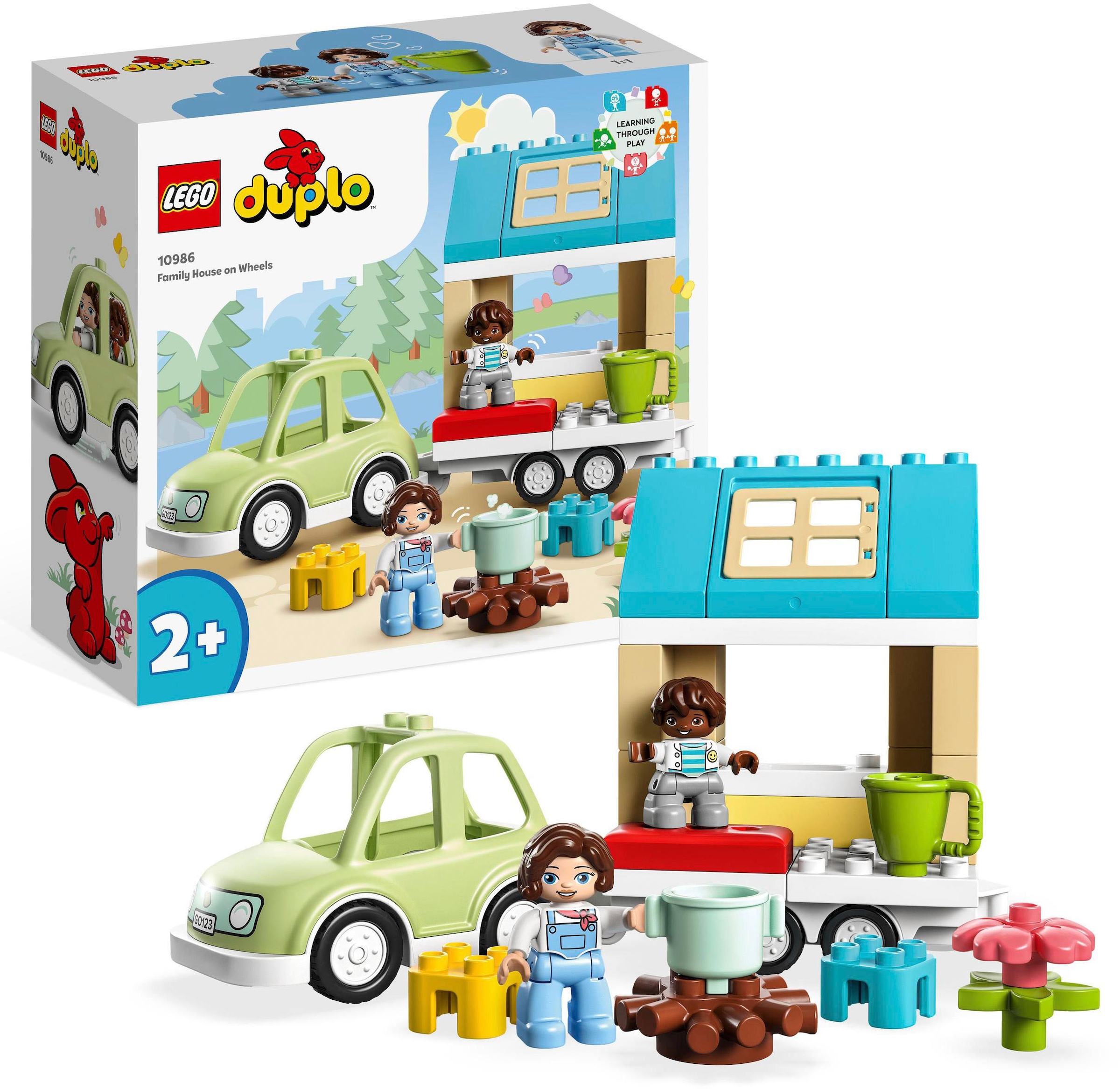 LEGO® Konstruktionsspielsteine »Zuhause auf Rädern (10986), LEGO® DUPLO Town«, (31 St.), Made in Europe