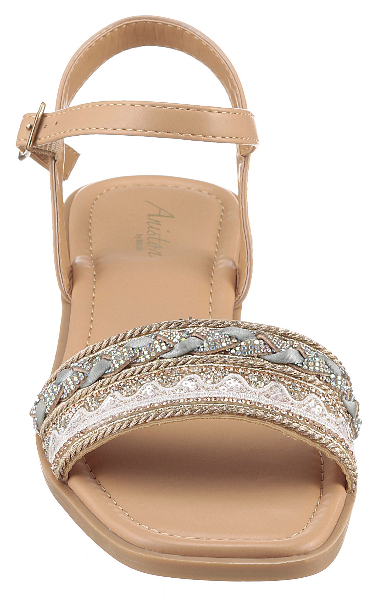 Aniston SHOES Riemchensandale, Sommerschuh, Sandalette, Glitzersteine - NEUE KOLLEKTION