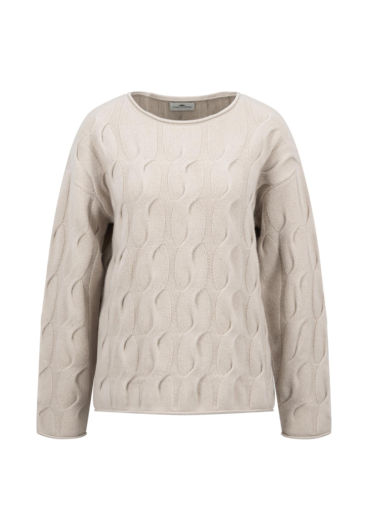 FYNCH-HATTON Rundhalspullover mit elegantem Strickmuster