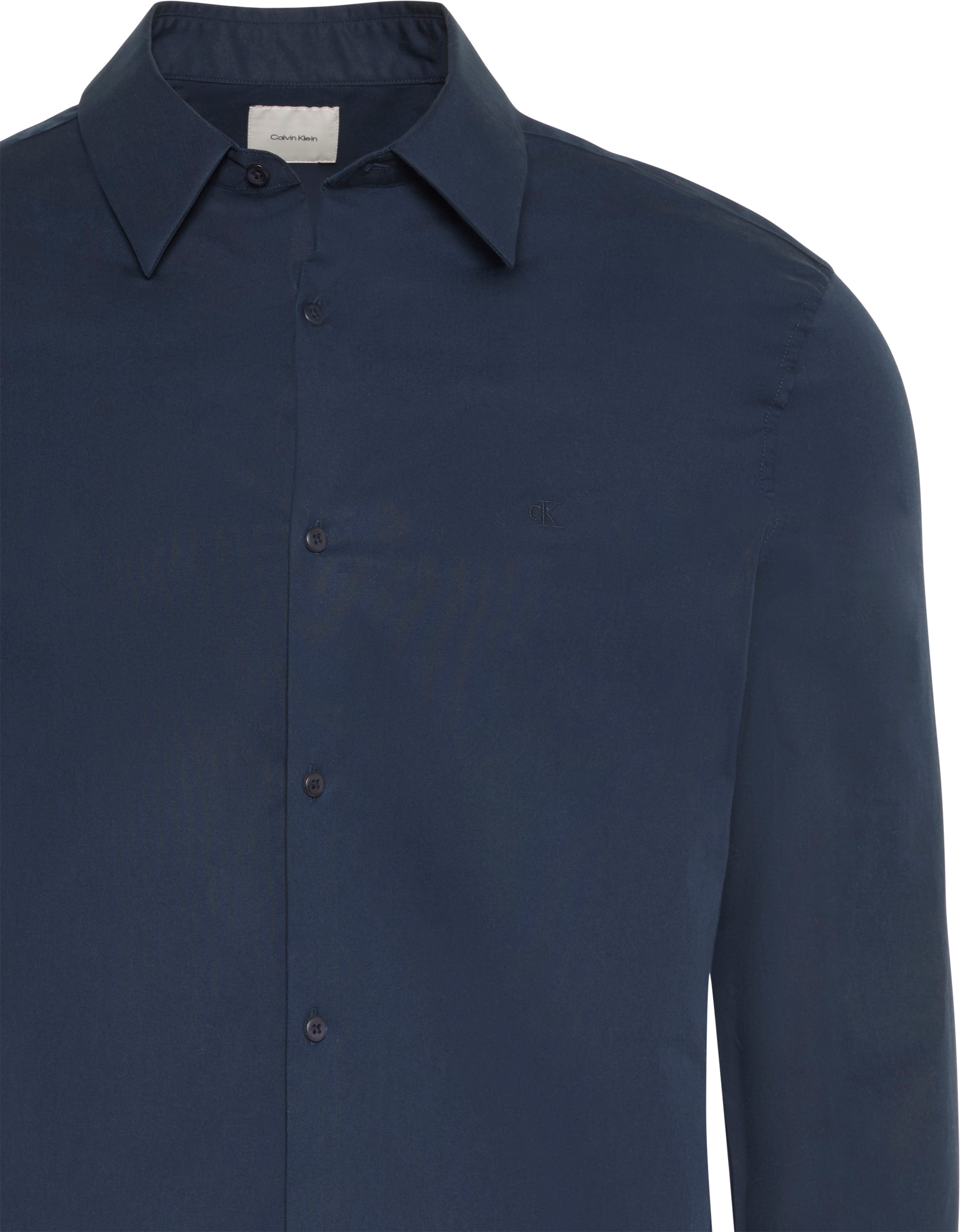 Calvin Klein Langarmhemd »LONG SLEEVE SOLID STRETCH SLIM SHIRT«, in Unifarbe