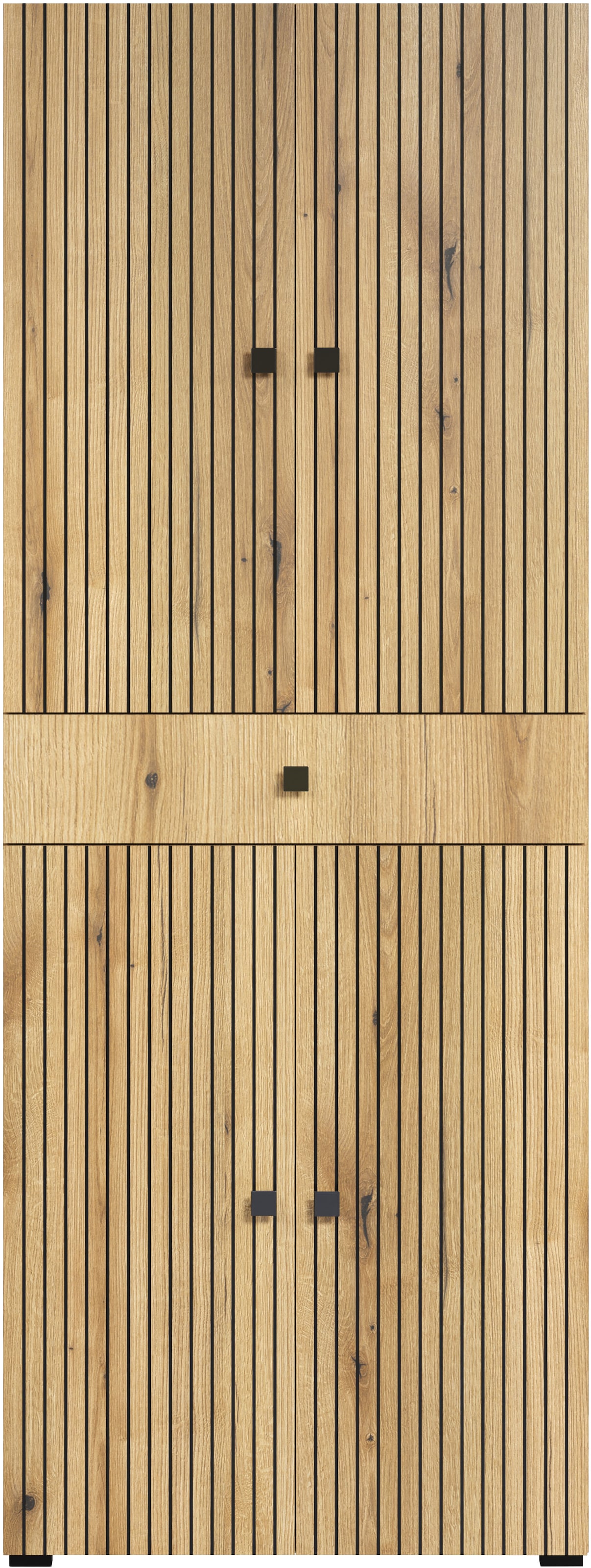 welltime Hochschrank »Amrum«, (1 St.), Badezimmerschrank mit und ohne Schublade - (B/T/H) 40-70/31/186 cm