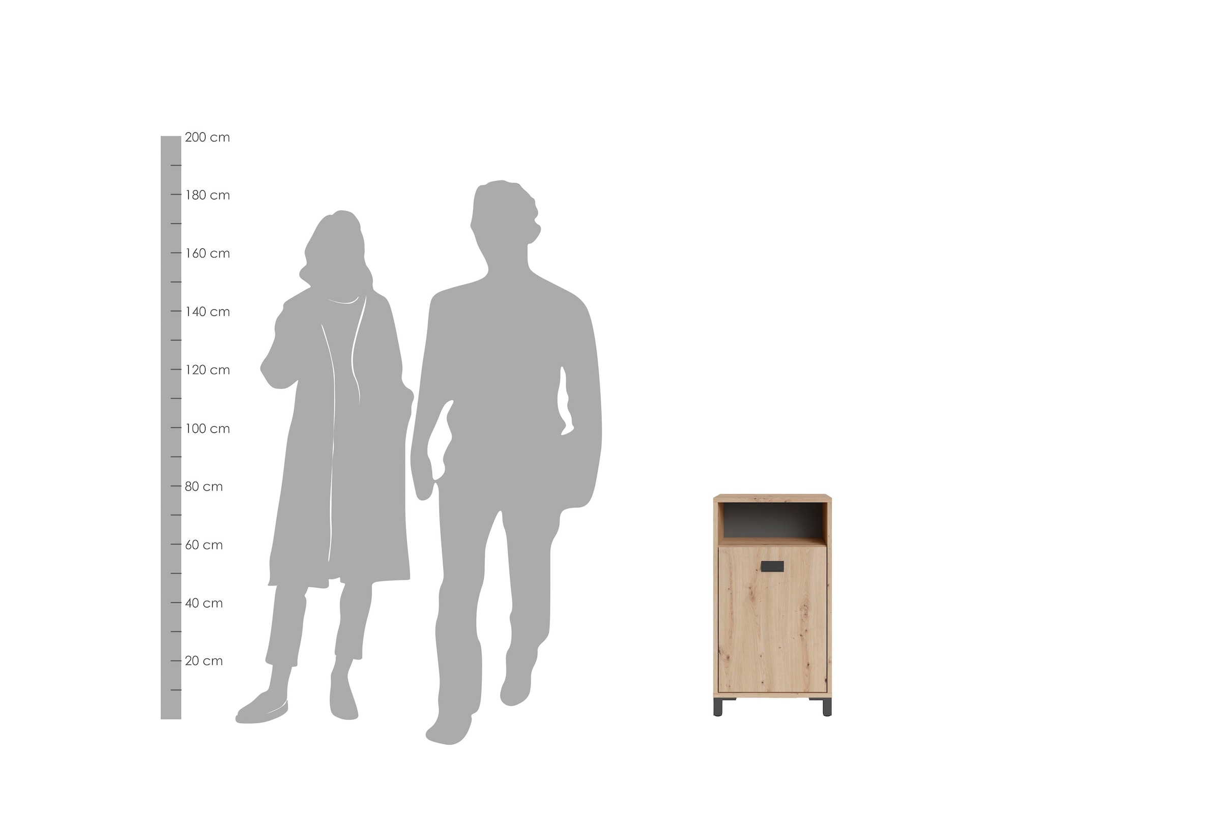 byLIVING Midischrank »Wellness«, mit variablem Einlegeboden und offenem Fach für viel Stauraum