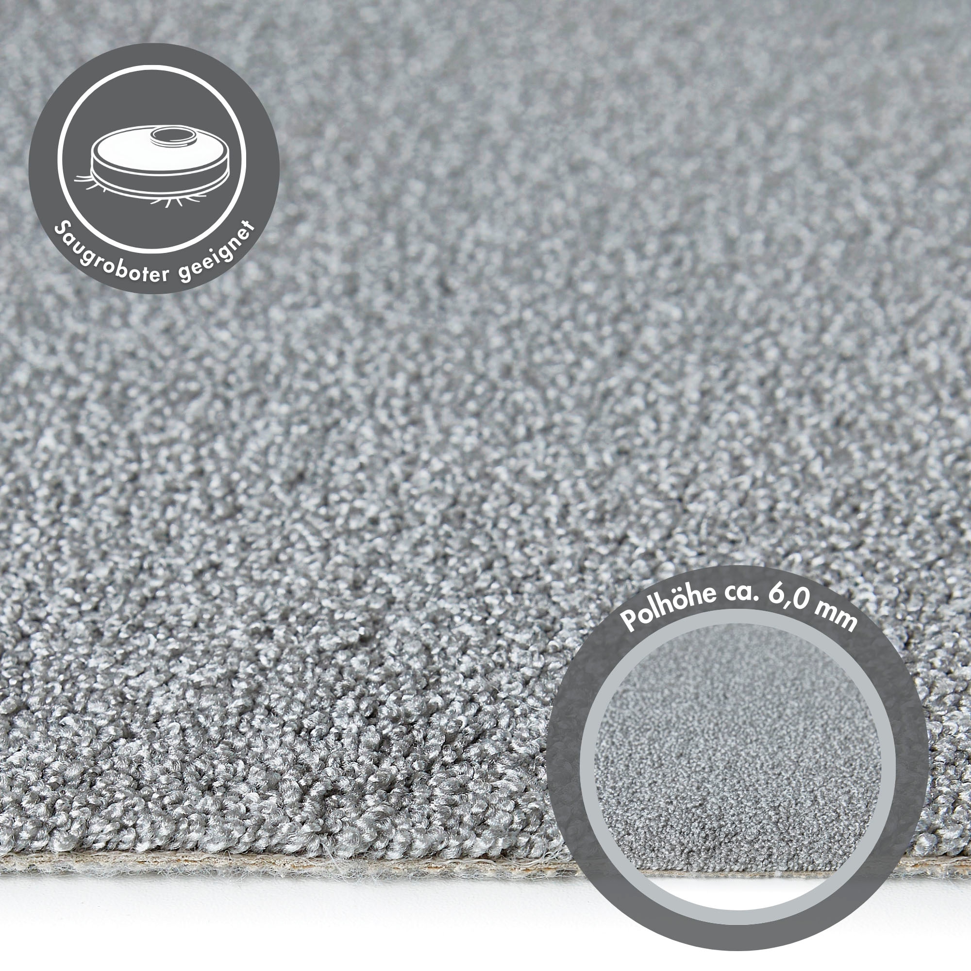 Andiamo Teppichboden »Rubinoy, Schlinge, Made in Belgium«, rechteckig, 8,5 mm Höhe, Breite 400 cm oder 500 cm, Wohnzimmer, strapazierfähig & robust