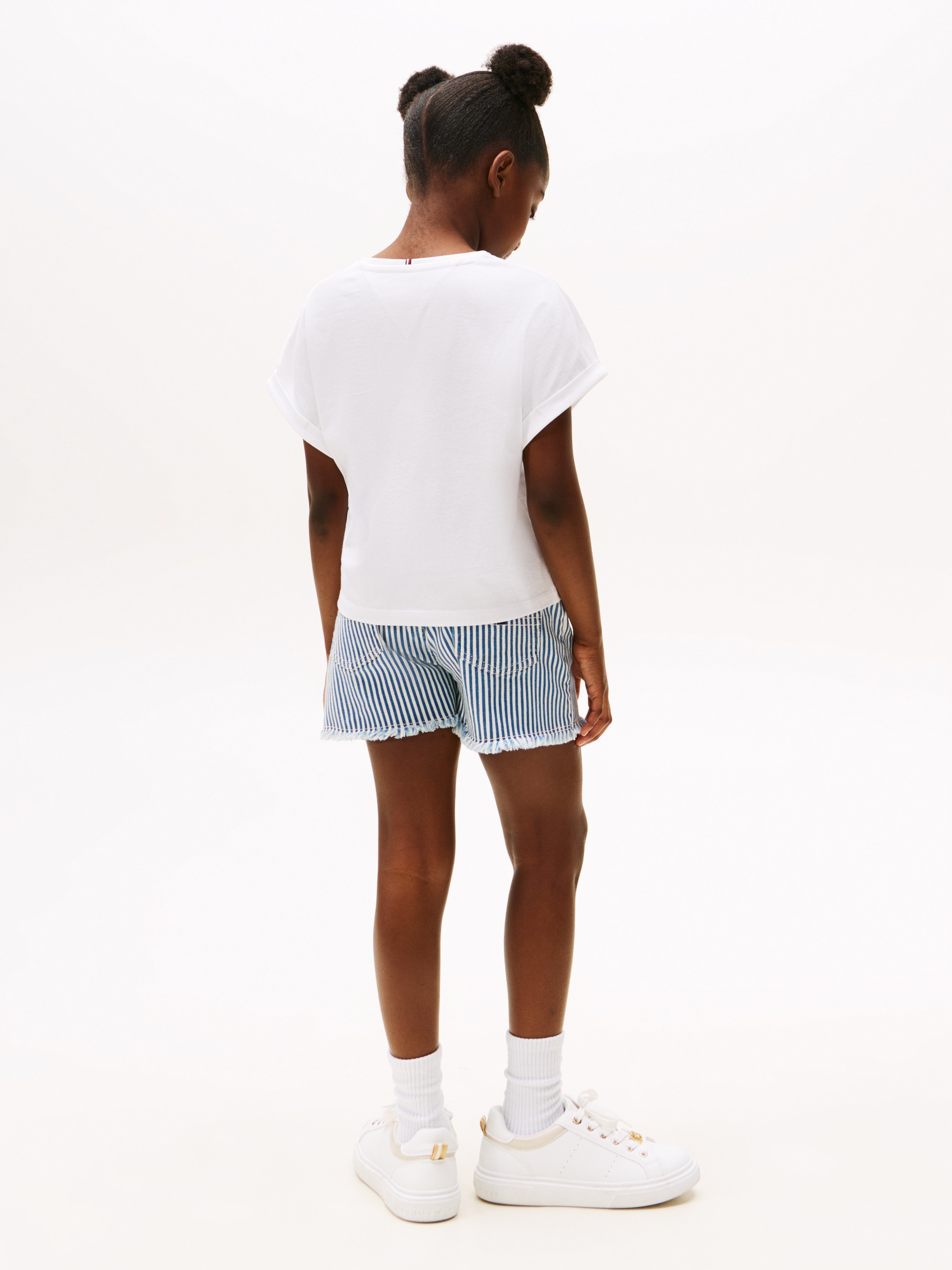 Tommy Hilfiger Kurzarmshirt »HILFIGER SEQUINS FLAG TEE SS«, mit Pailetten, mit Logodruck
