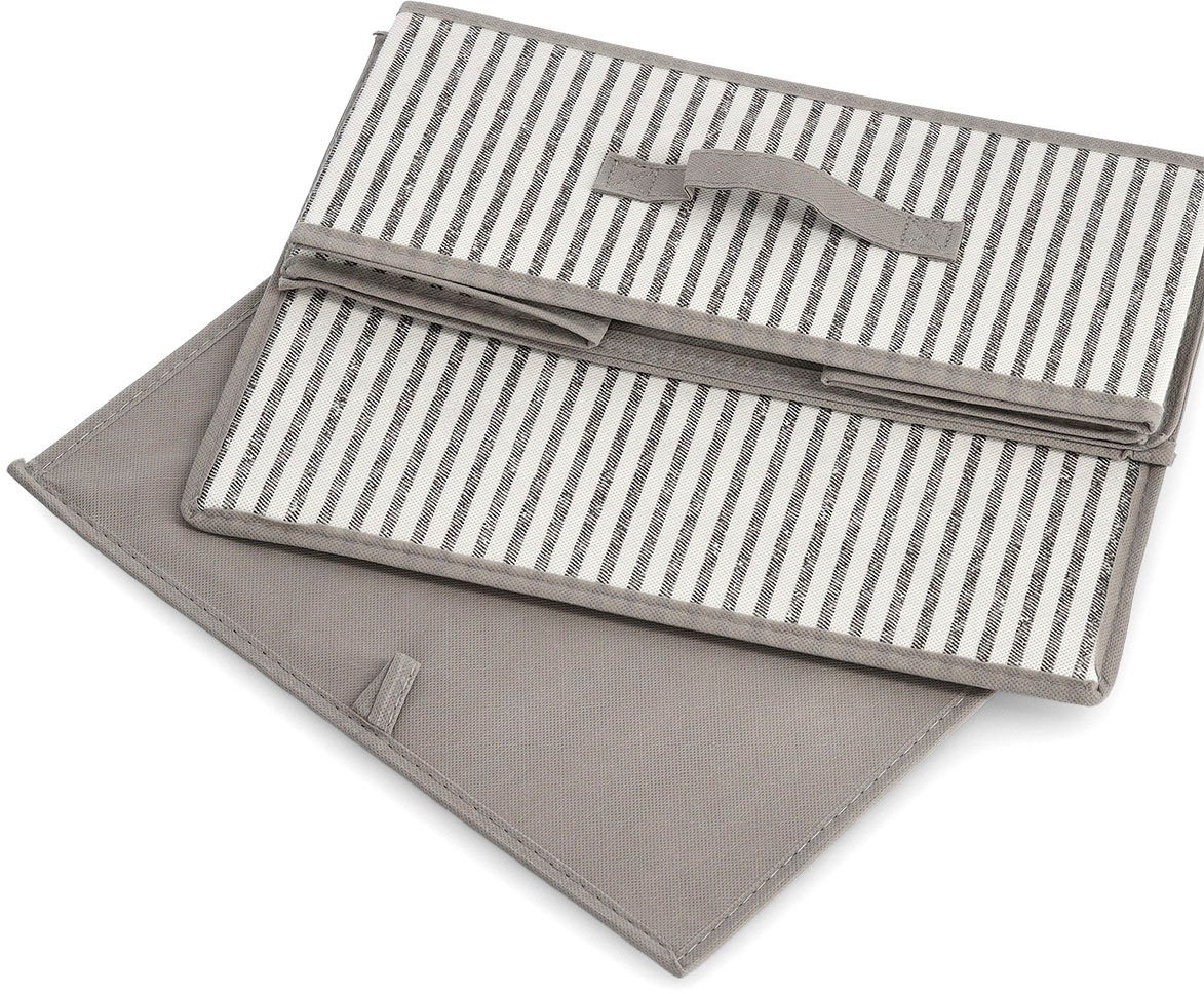 Zeller Present Aufbewahrungsbox "Stripes" Vlies, beige