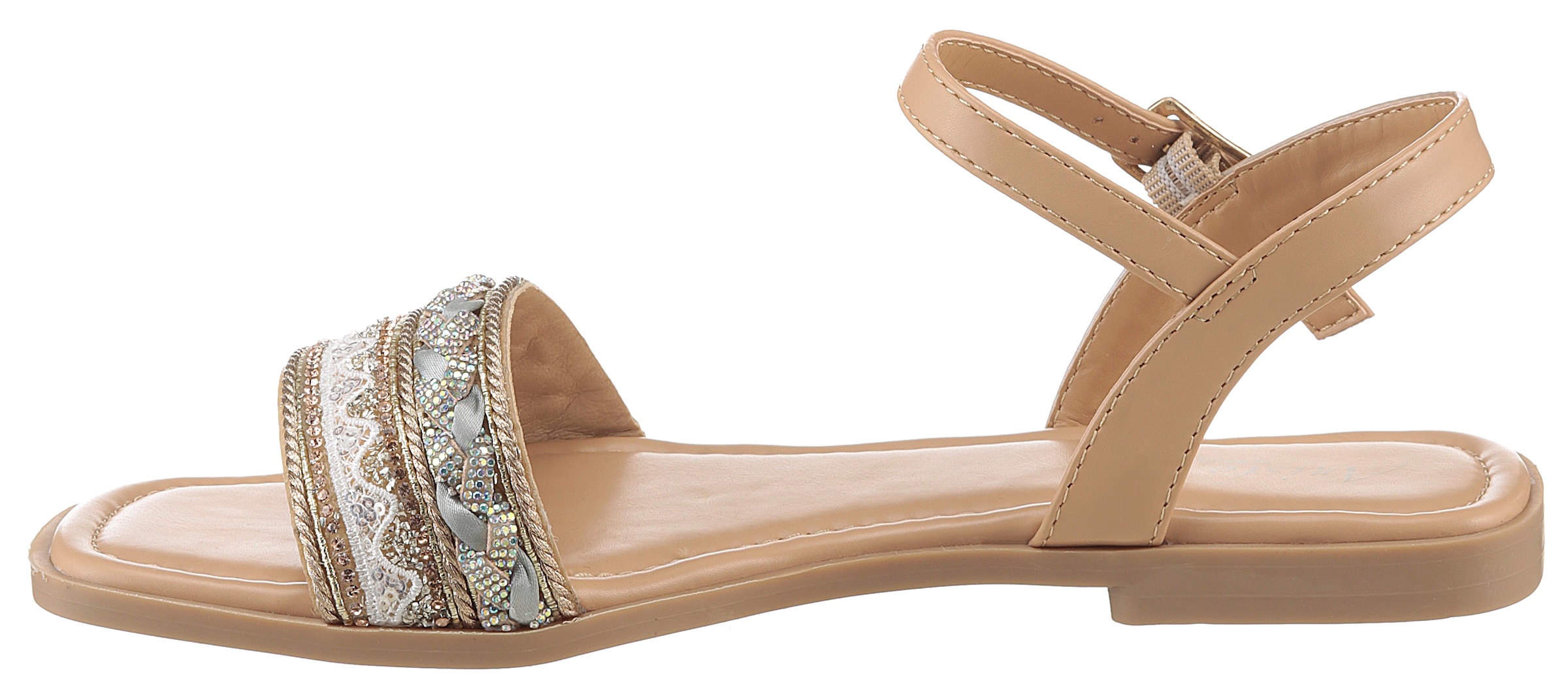 Aniston SHOES Riemchensandale, Sommerschuh, Sandalette, Glitzersteine - NEUE KOLLEKTION
