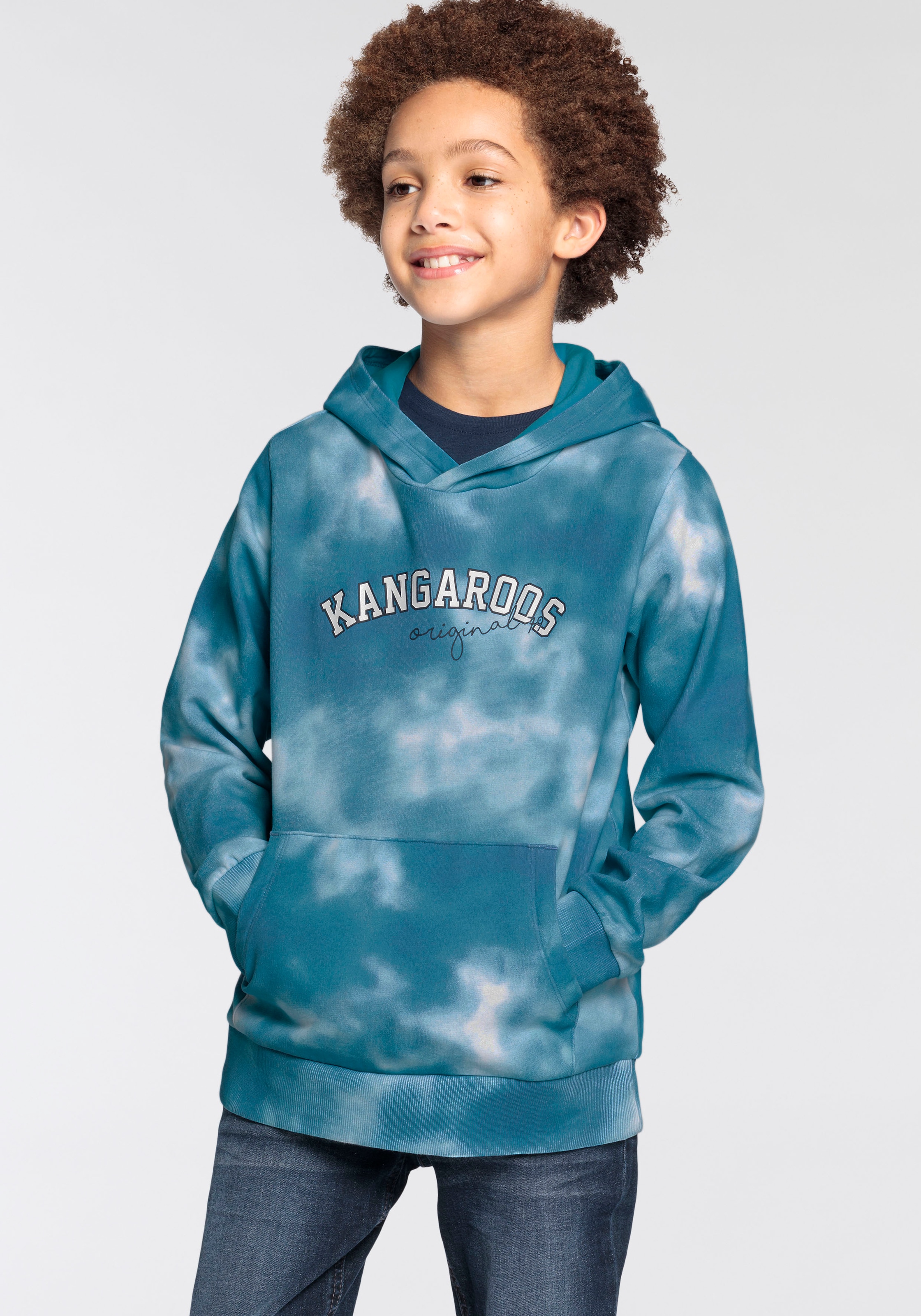 KangaROOS Kapuzensweatshirt »Kangaroos Jungen«, mit allover Batik-Print