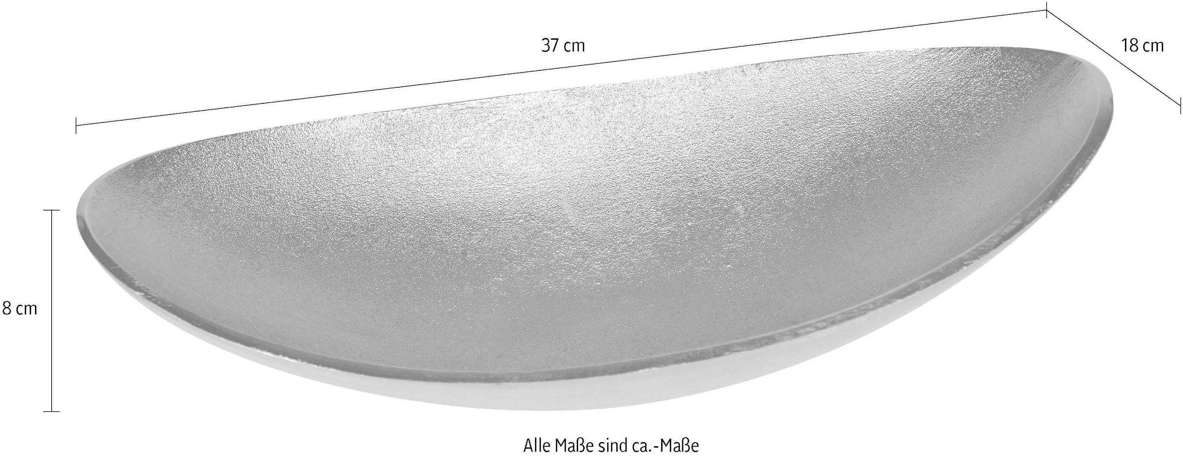 Jelmoli-Versand | Aluminium, »Julia«, affaire Home bestellen online Dekoschale aus oval