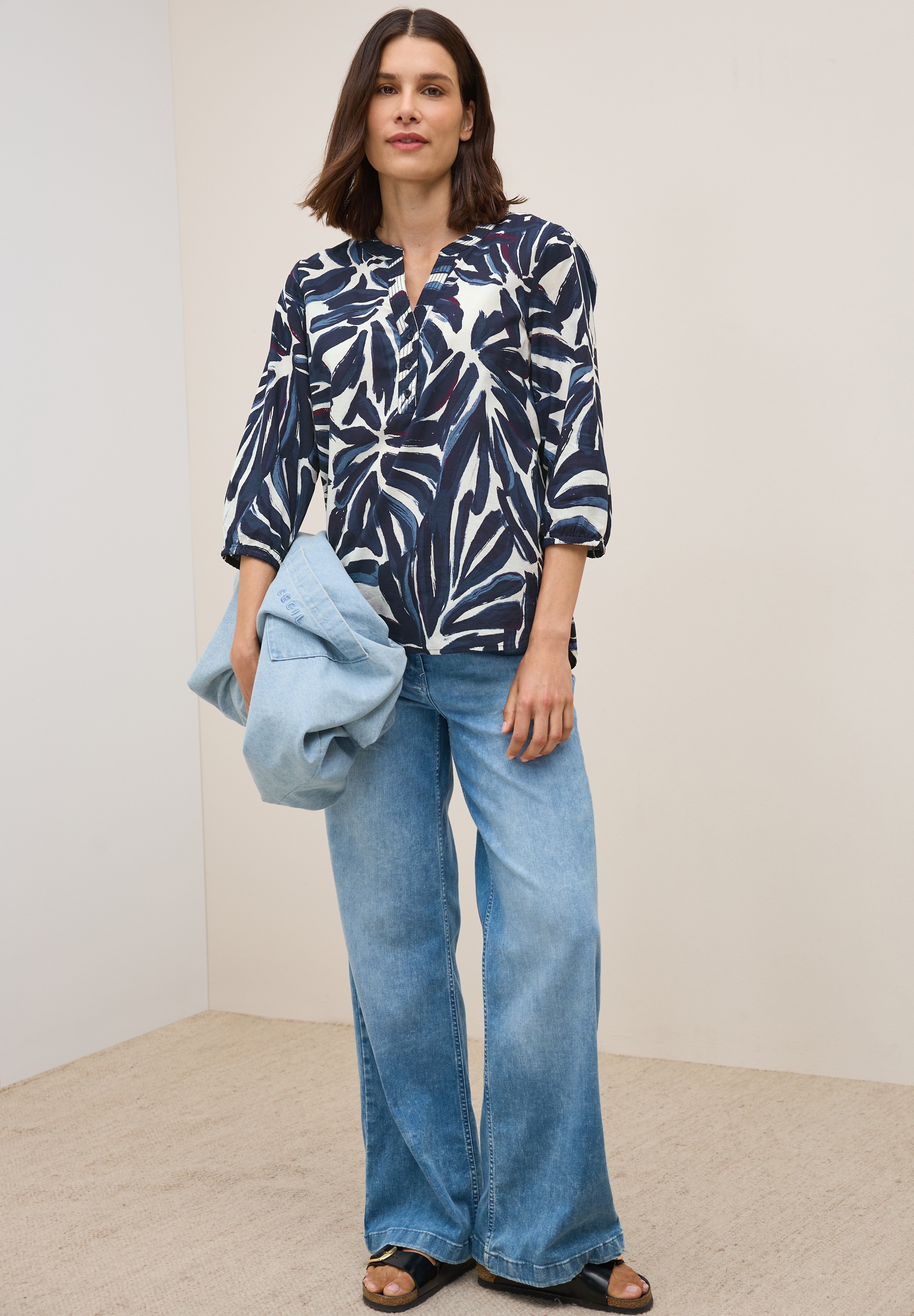 Cecil Klassische Bluse, mit All-Over Print