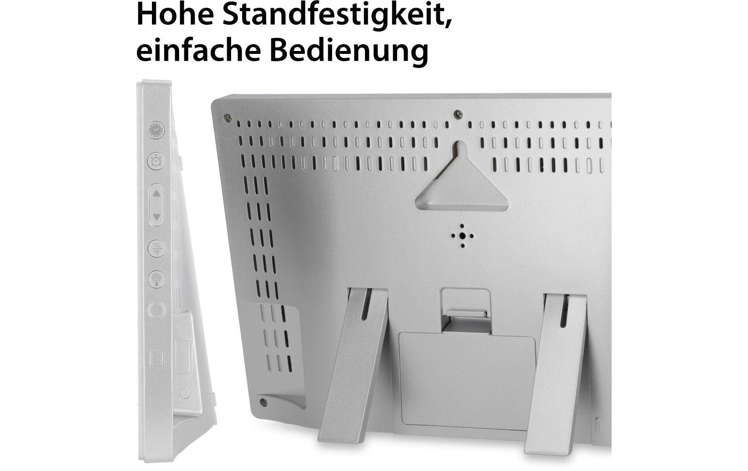 ADE Wanduhr »XL, Silberfarben«