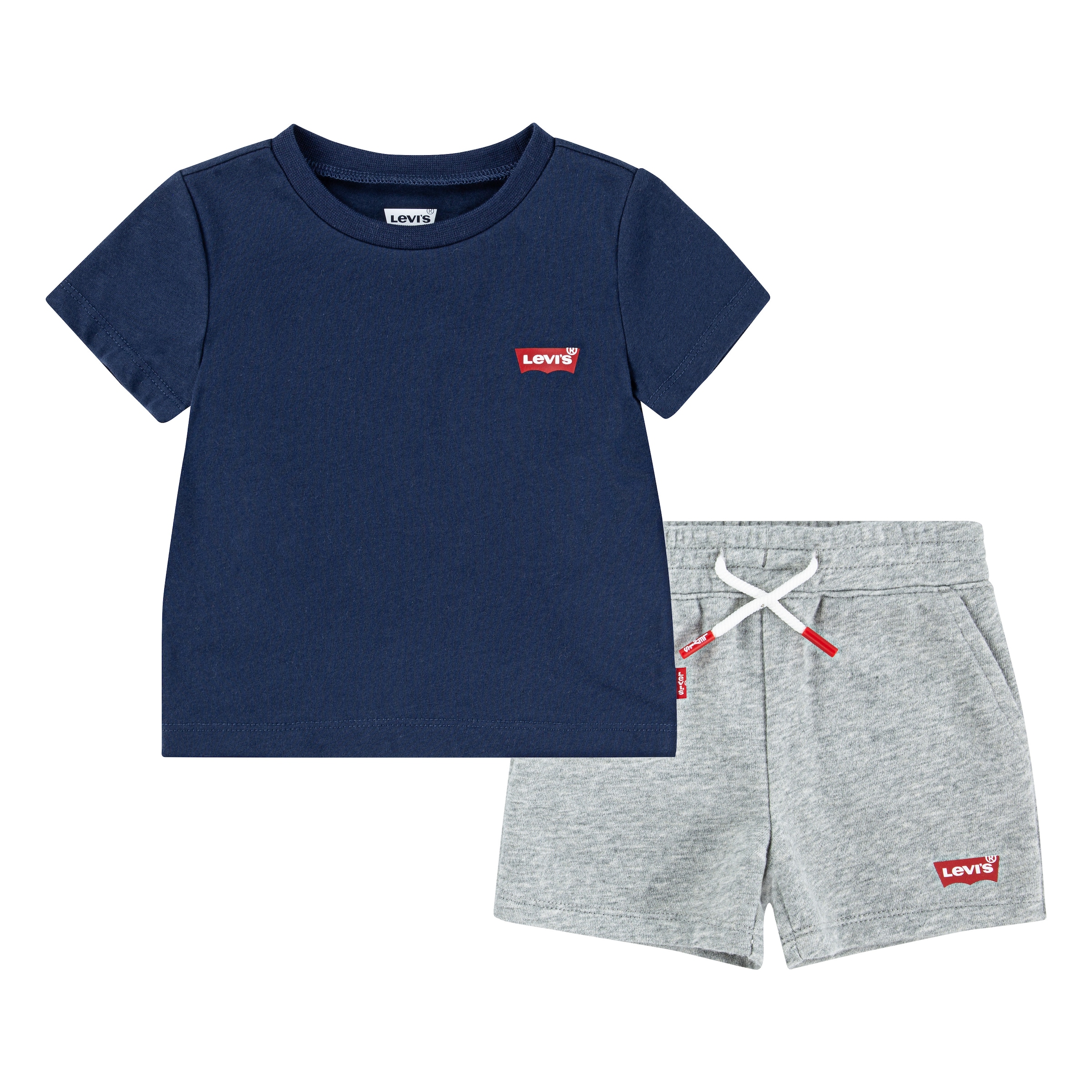 Levi's® Kids Shirt & Shorts »LVB BATWING TEE & KNIT SHORT S« Set, 2 Stk. mit Markenlabel - supersoft