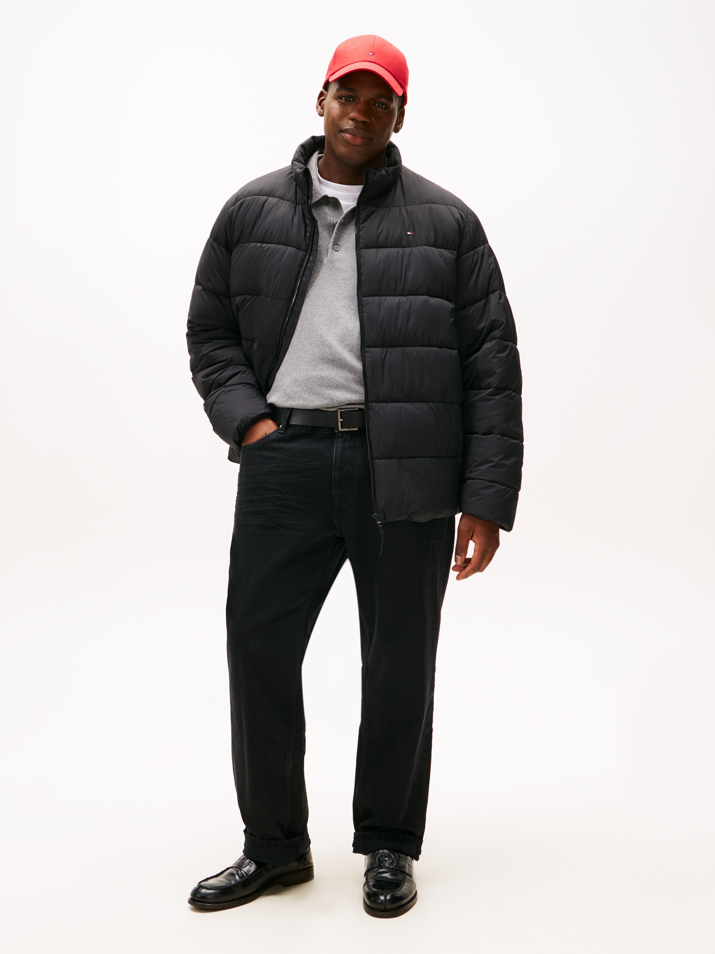 Tommy Hilfiger Big & Tall Steppjacke »STAND COLLAR JACKET«, ohne Kapuze, Winterjacke, Outdoorjacke, Steppjacke; Grosse Grössen