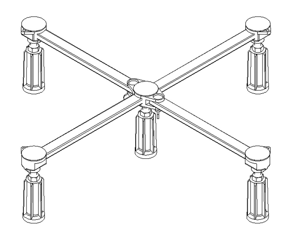 Ottofond Universal-Duschwannenfüße 5-fach