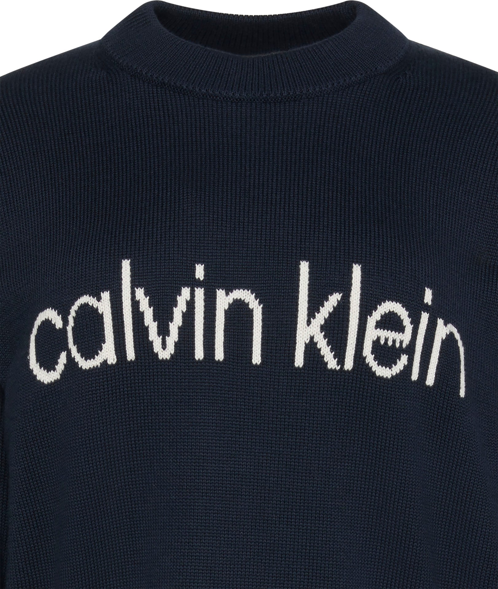 Calvin Klein Jeans Strickpullover »Cotton Graphic Pullover«, Mit Rundhalsausschnitt