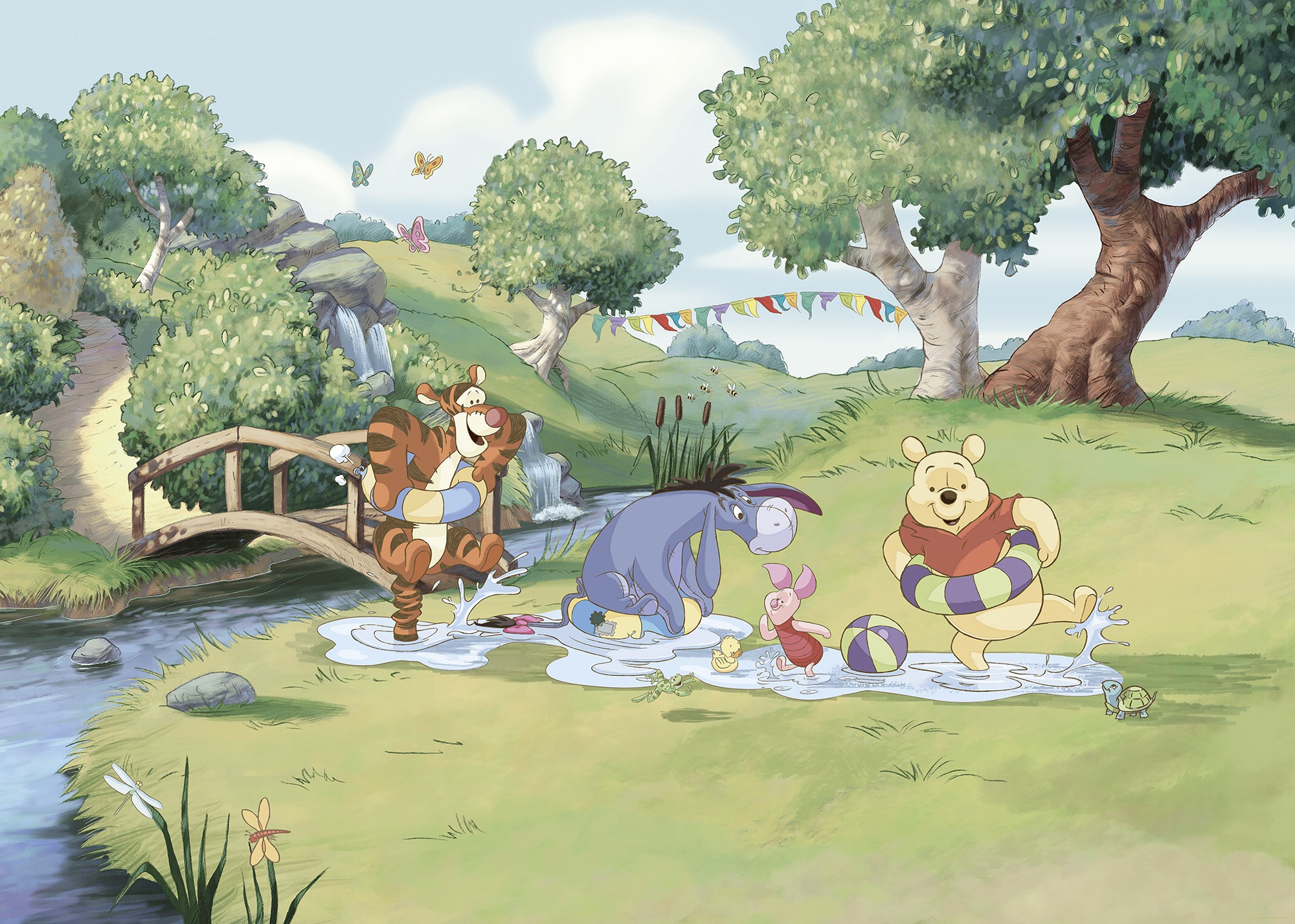Komar Kindertapete »Disney Winnie the Pooh Friendship and Fun«, bedruckt