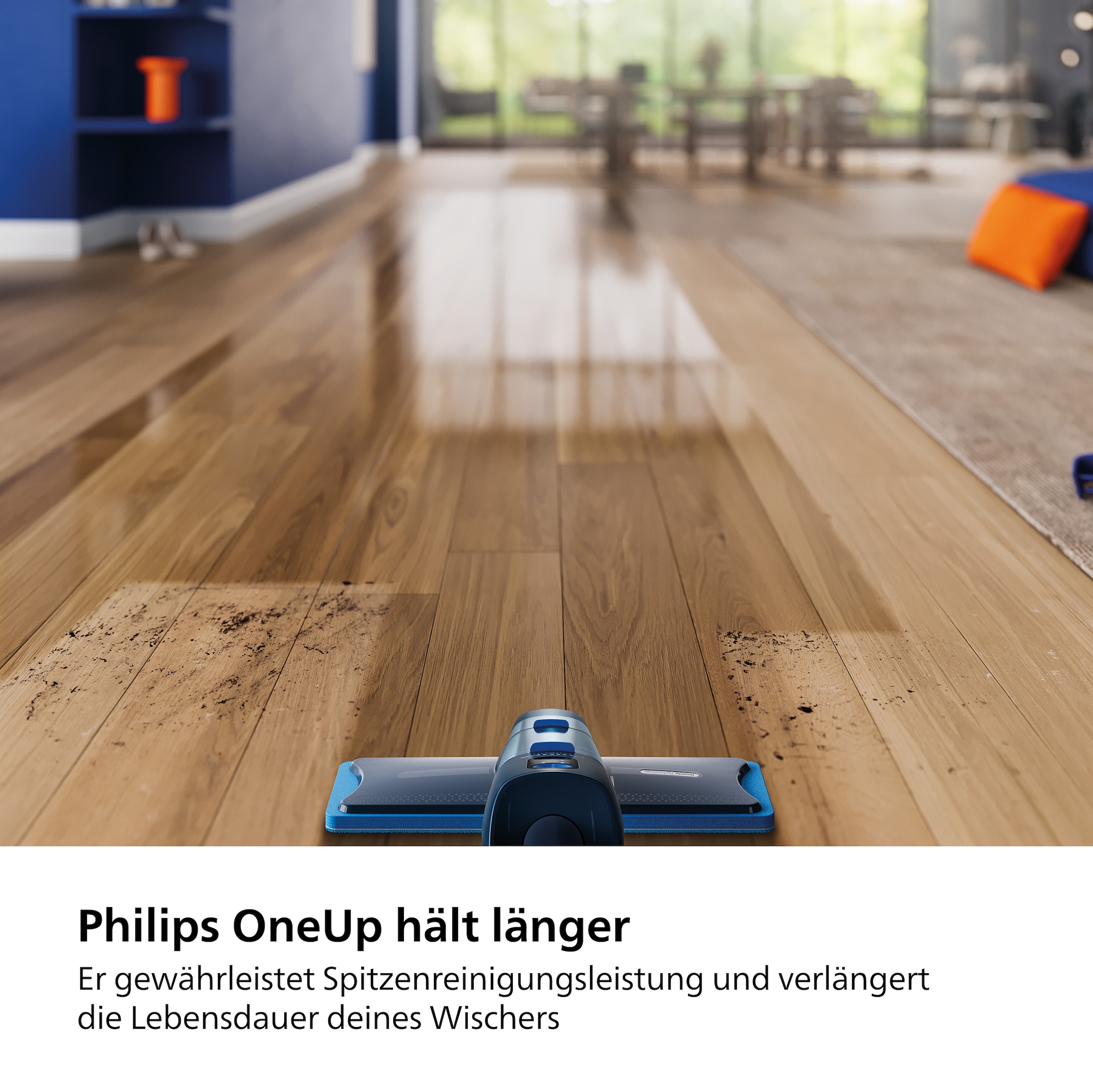 Philips Fussbodenreiniger »OneUp XV1892/02, hochkonzentrierte Bodenlösung«, (2 St.), für alle Bodenarten (auch Holzböden) geeignet