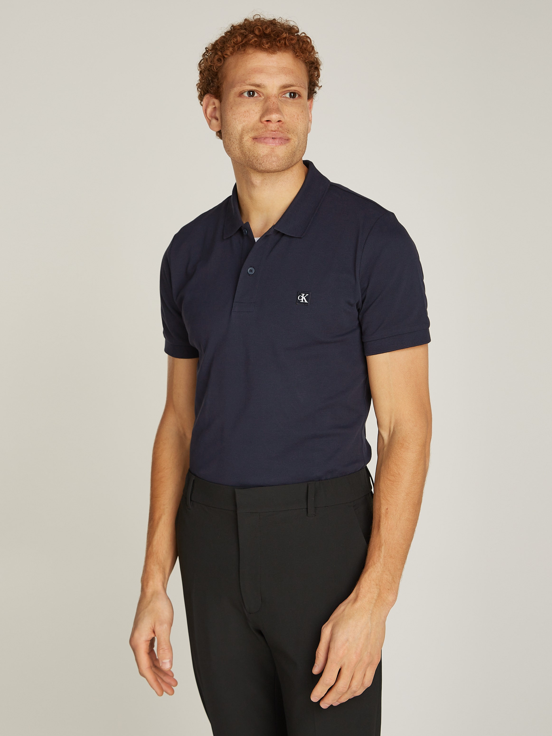 Calvin Klein Jeans Poloshirt »CK EMBRO BADGE SLIM POLO« mit Logopatch