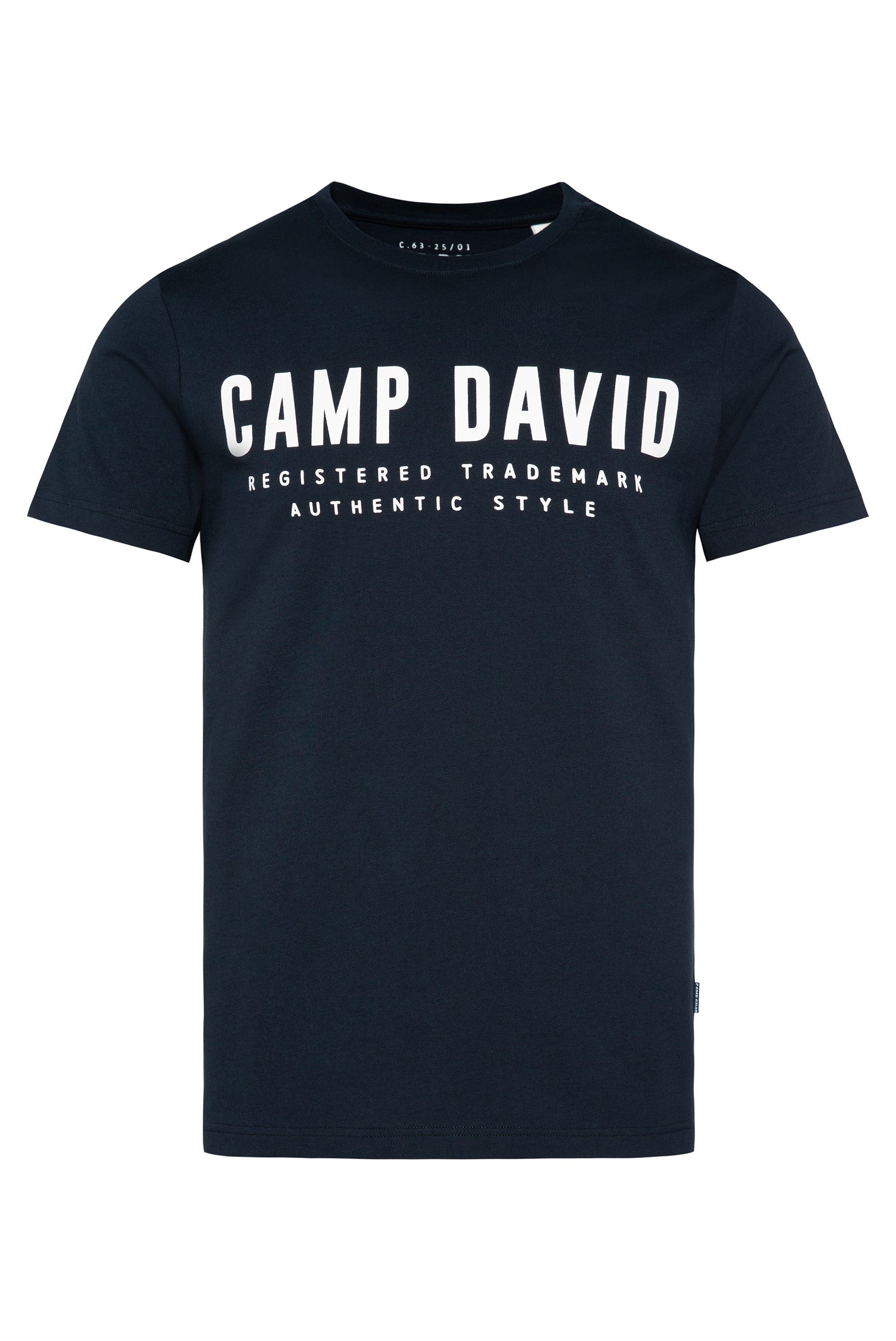 CAMP DAVID T-Shirt, mit Logo-Print auf der Vorderseite