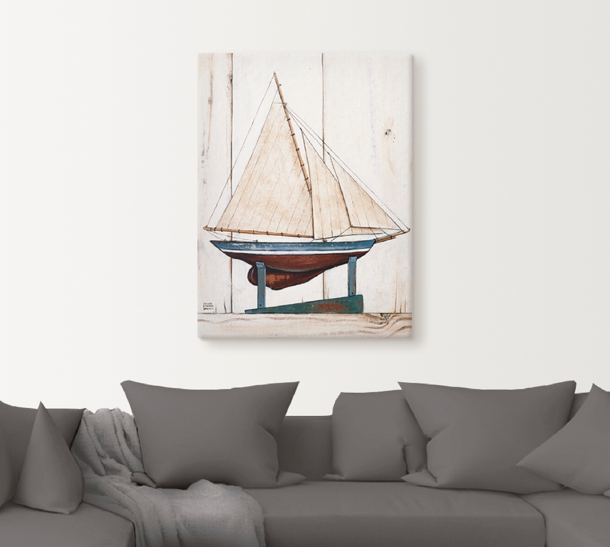 Artland Leinwandbild »Rennjacht«, Boote & Schiffe, (1 St.), auf Keilrahmen gespannt