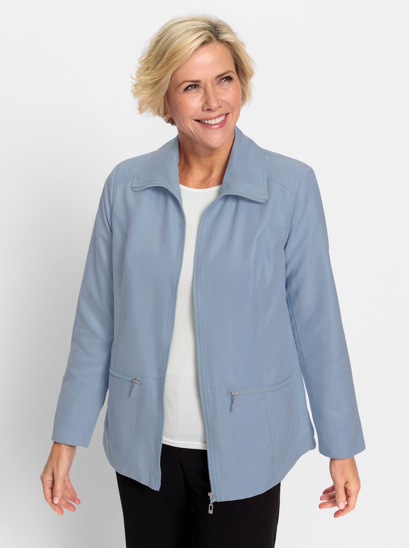 Classic Lederimitatjacke ohne Kapuze