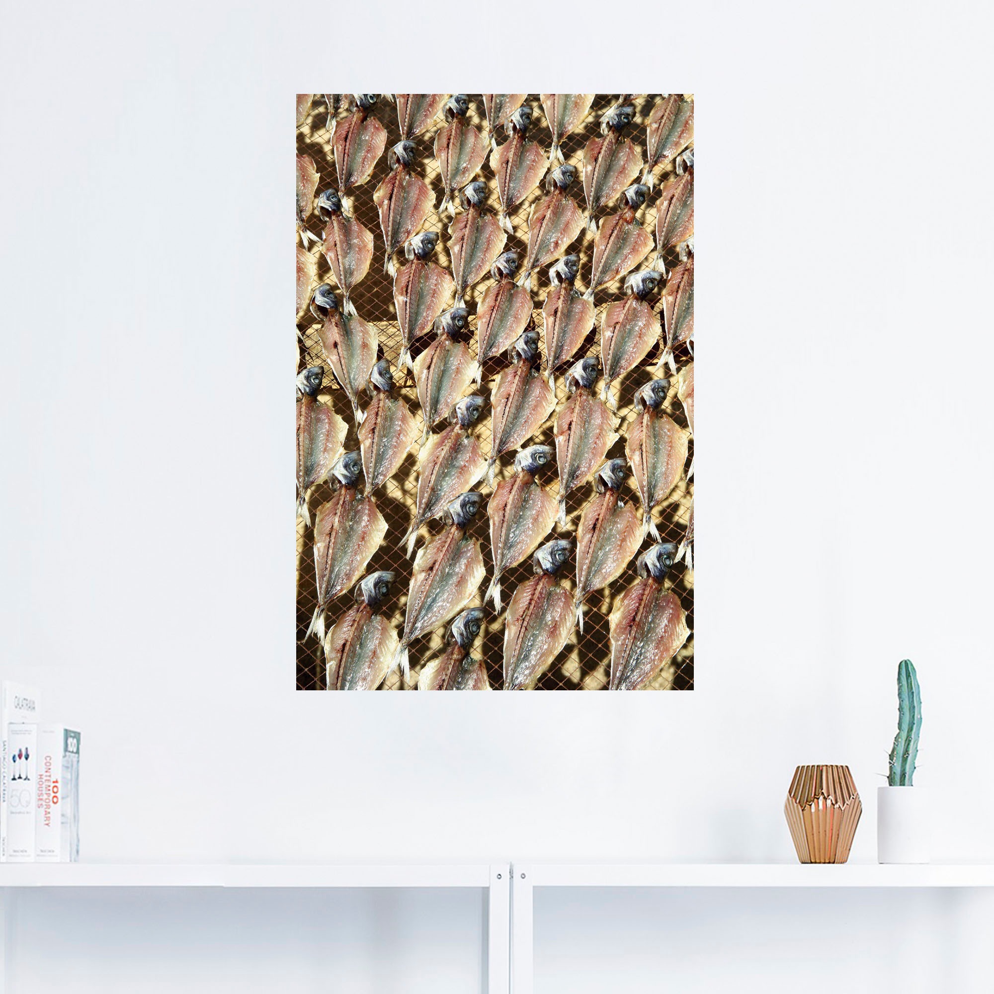 Artland Wandbild »Sonnen getrocknete Fische in Portugal«, Fisch & Meeresfrüchte, (1 St.), als Alubild, Leinwandbild, Wandaufkleber oder Poster in versch. Grössen