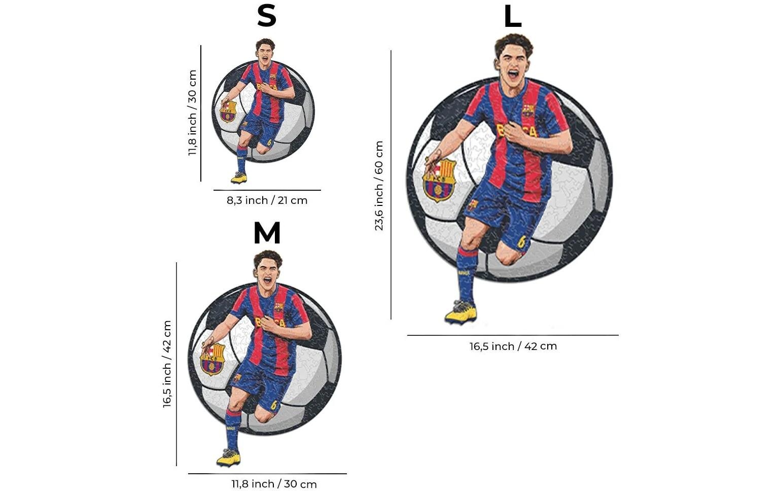Puzzle »Iconic FC Barcelona – Gavi«, Holzart: Birke (Herkunftsland: China)