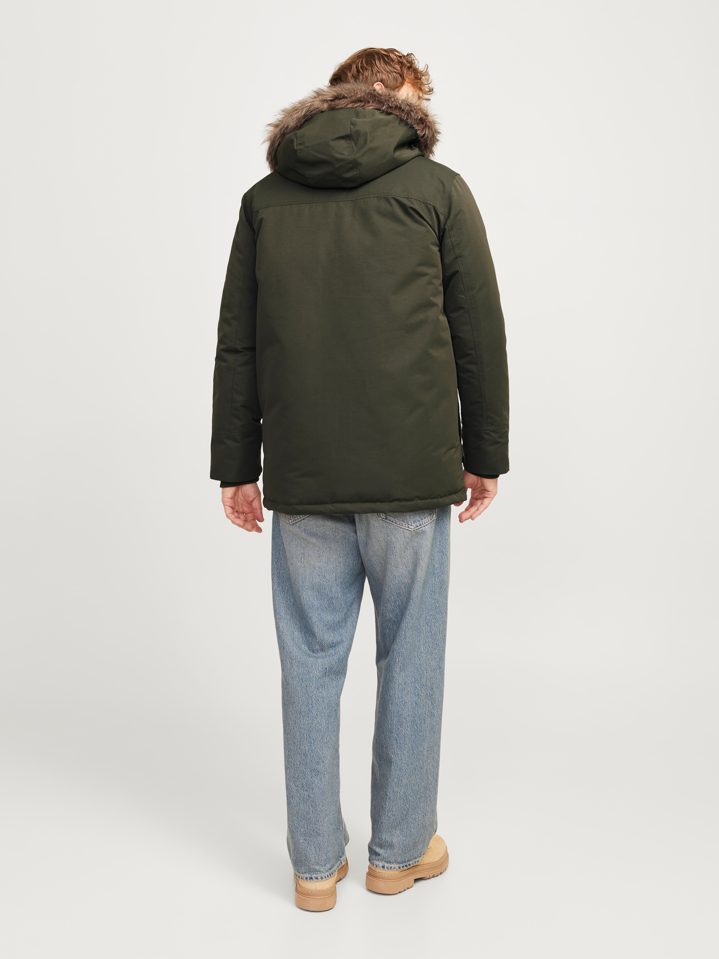 Jack & Jones Parka »JJECONSTRUCT FAUX FUR PARKA SN«, mit Kapuze