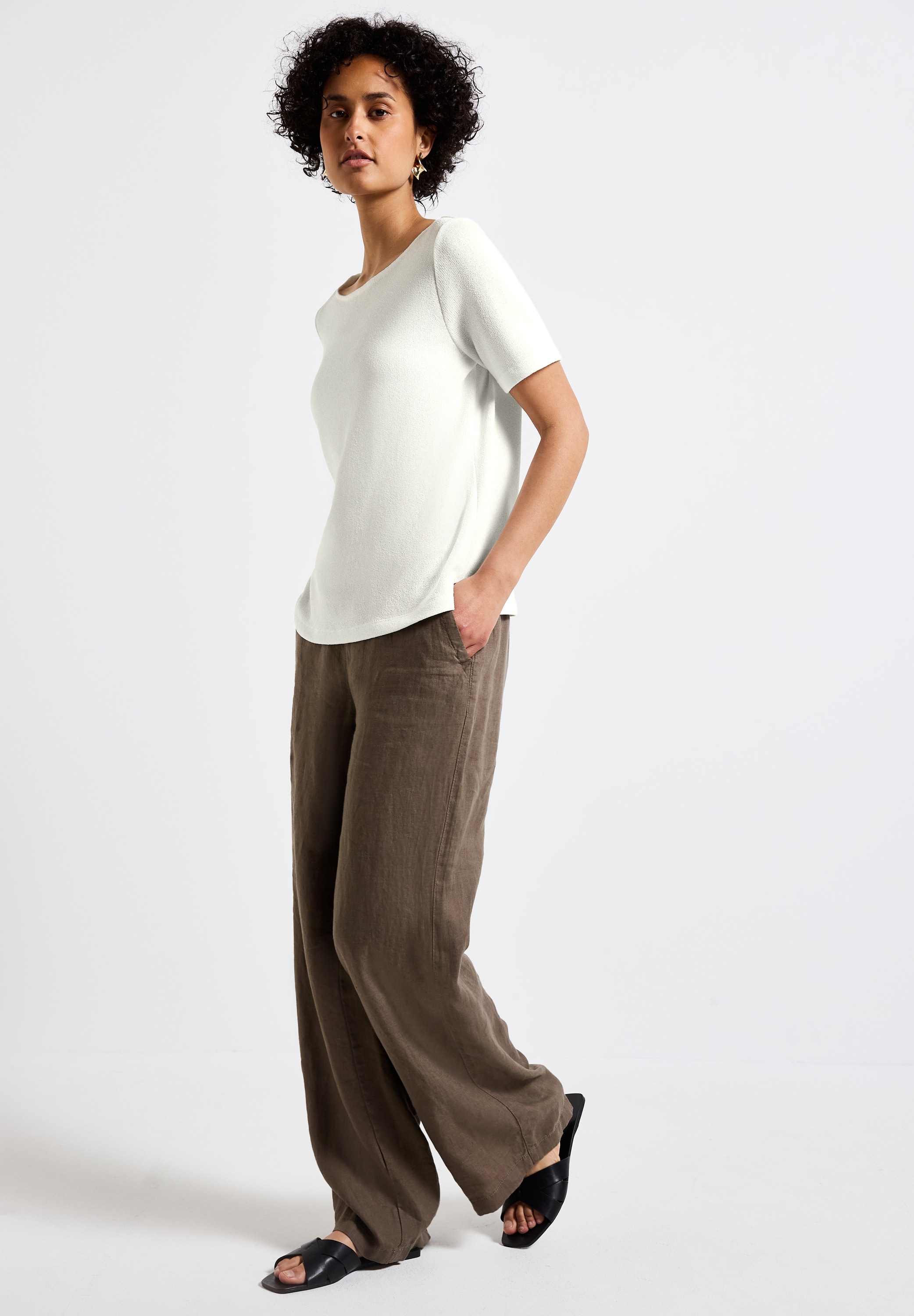 STREET ONE T-Shirt, mit U-Boot Ausschnitt
